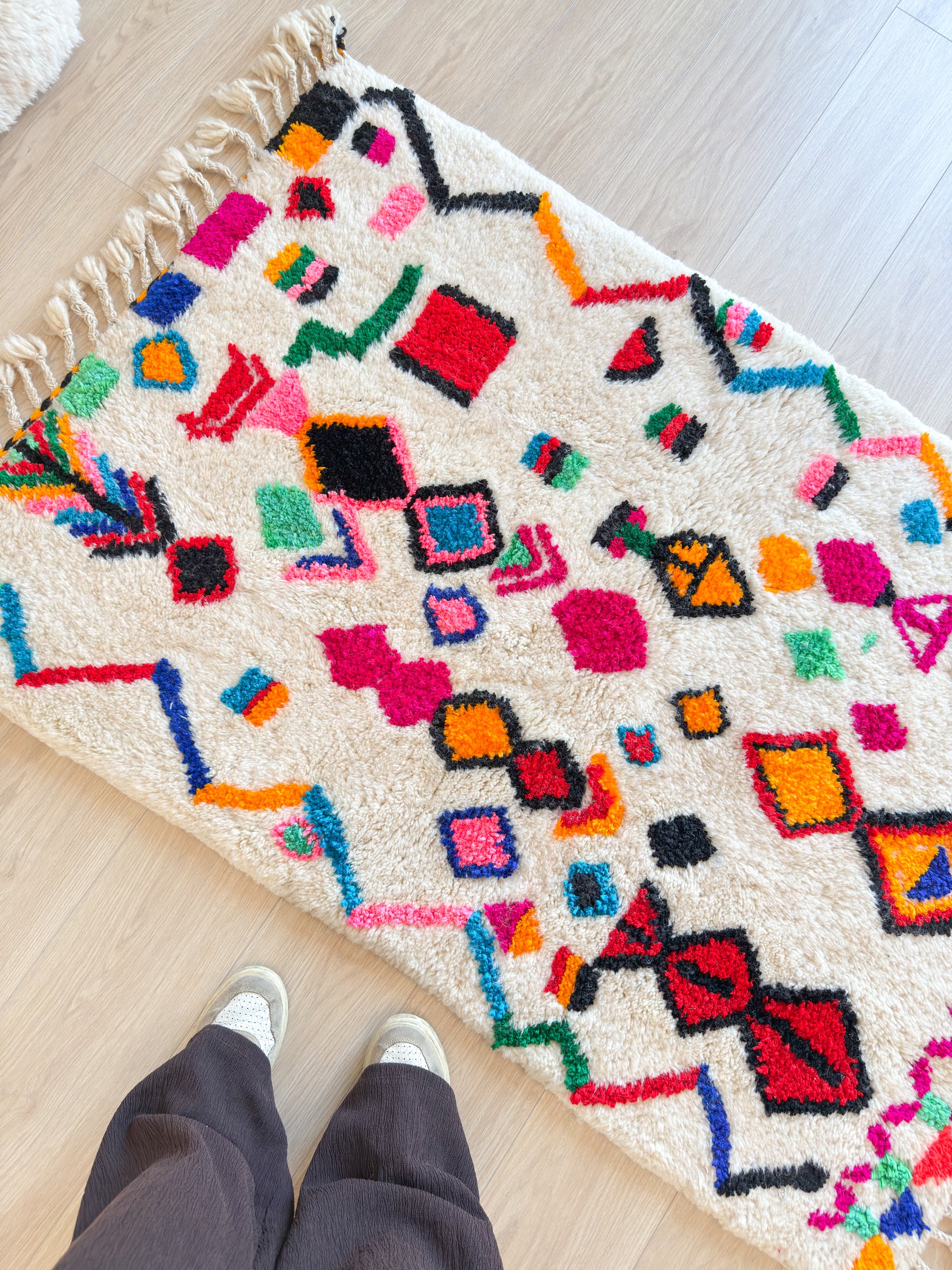 Tapis berbère coloré 98 x 161 cm - n°2603