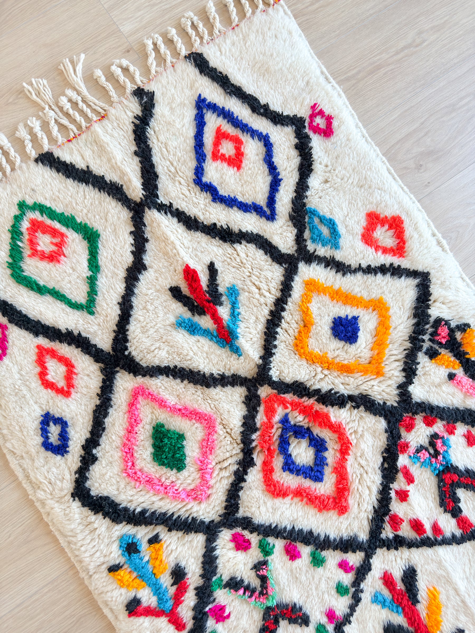 Tapis berbère coloré 98 x 168 cm - n°2604