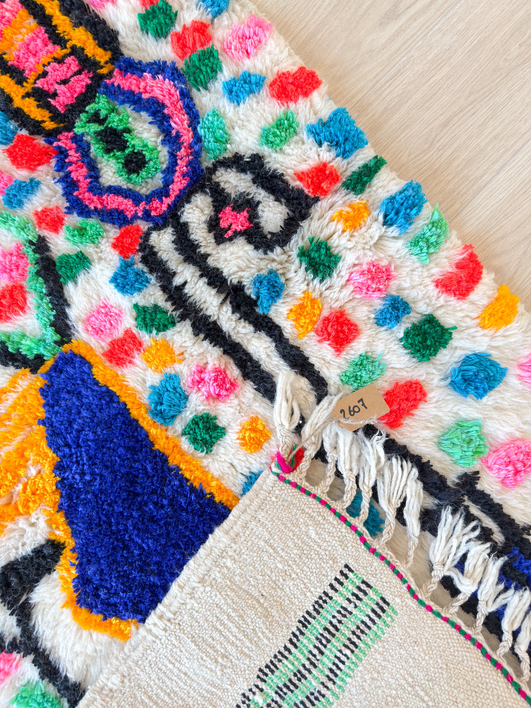 Tapis berbère coloré 93 x 166 cm - n°2607