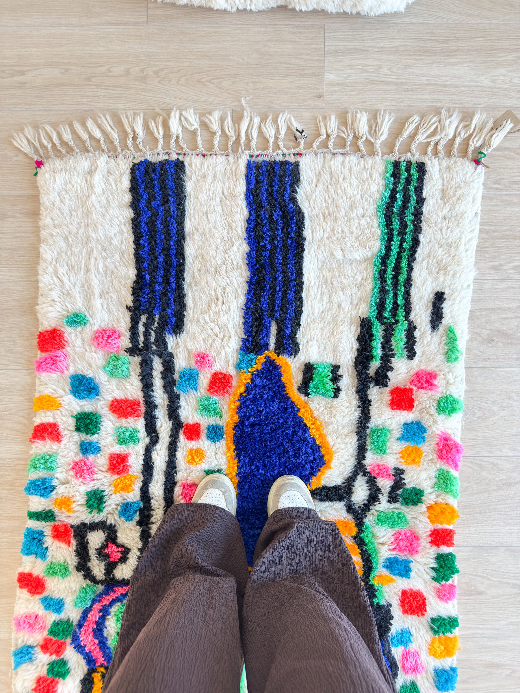 Tapis berbère coloré 93 x 166 cm - n°2607