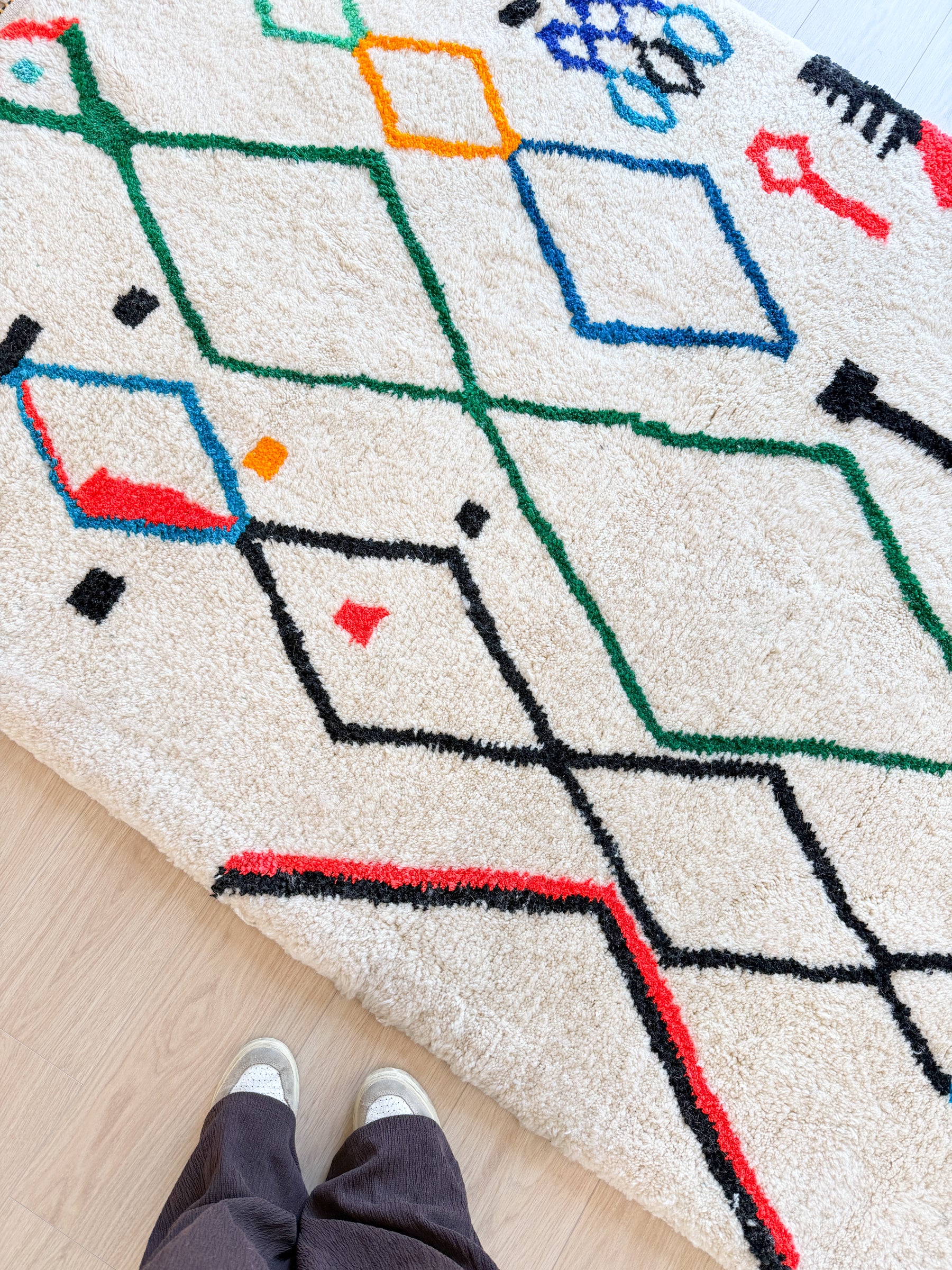 Tapis berbère coloré 159 x 302 cm - n°2583