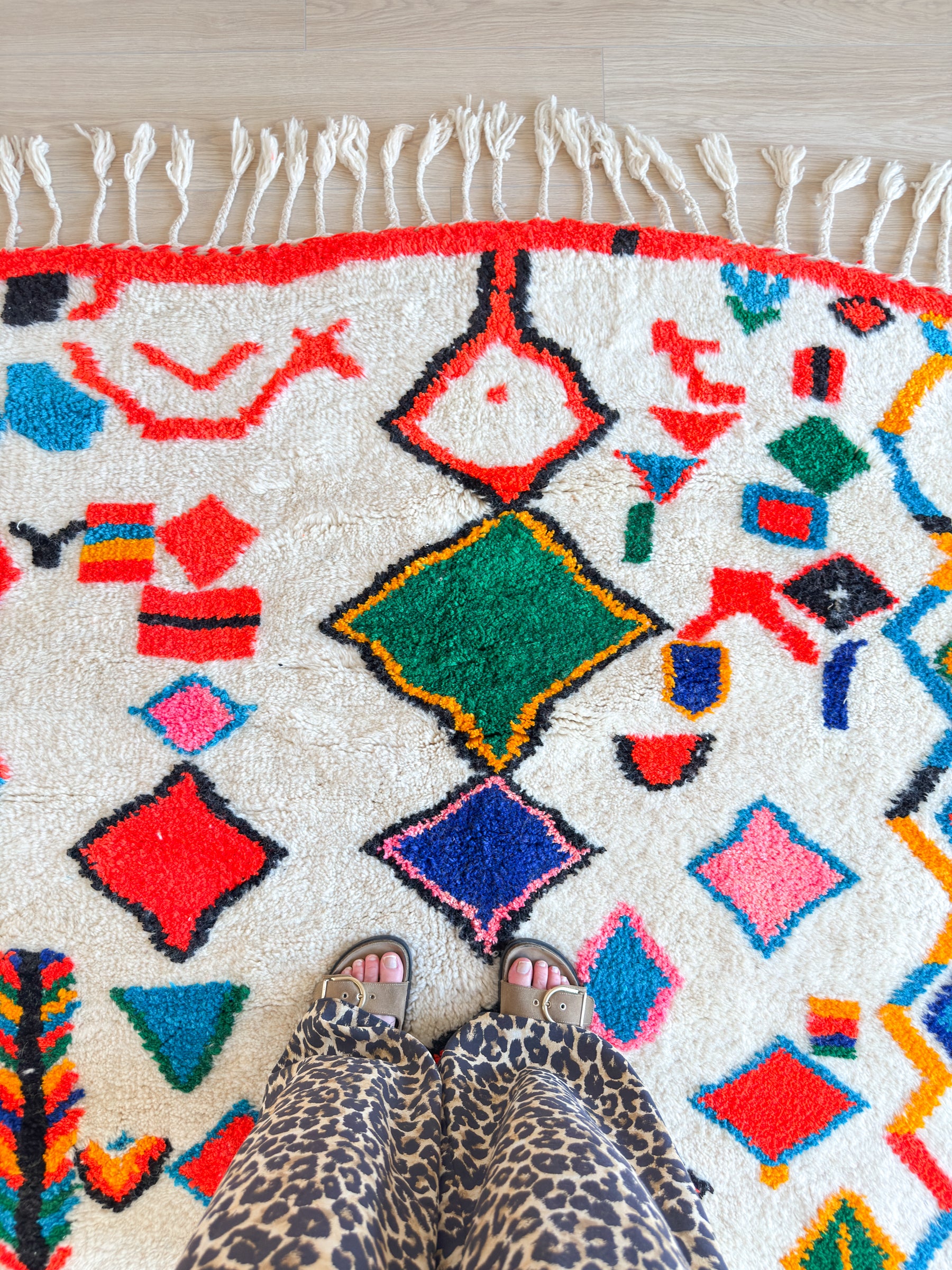 Tapis berbère coloré 154 x 241 cm - n°2591