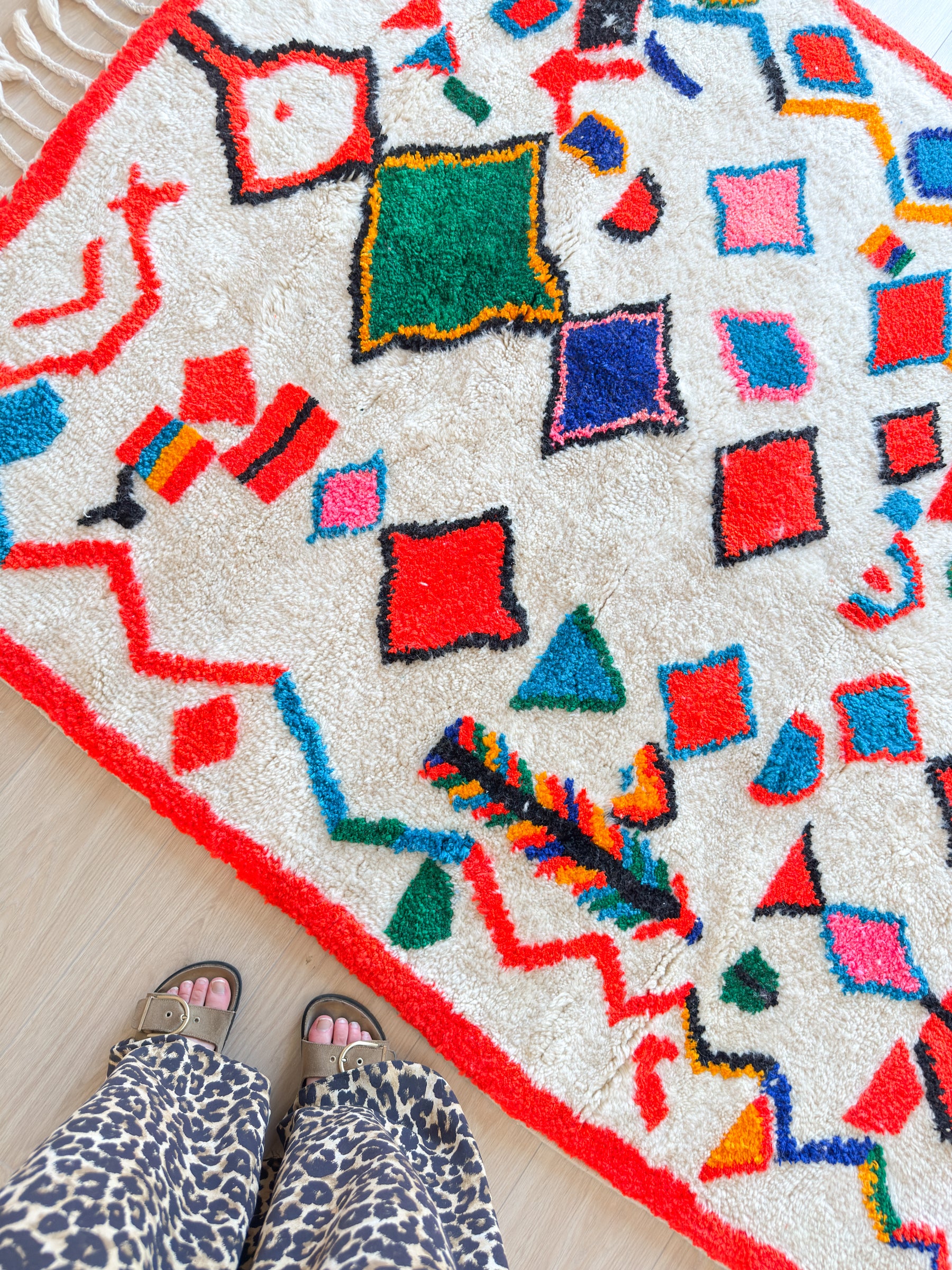 Tapis berbère coloré 154 x 241 cm - n°2591