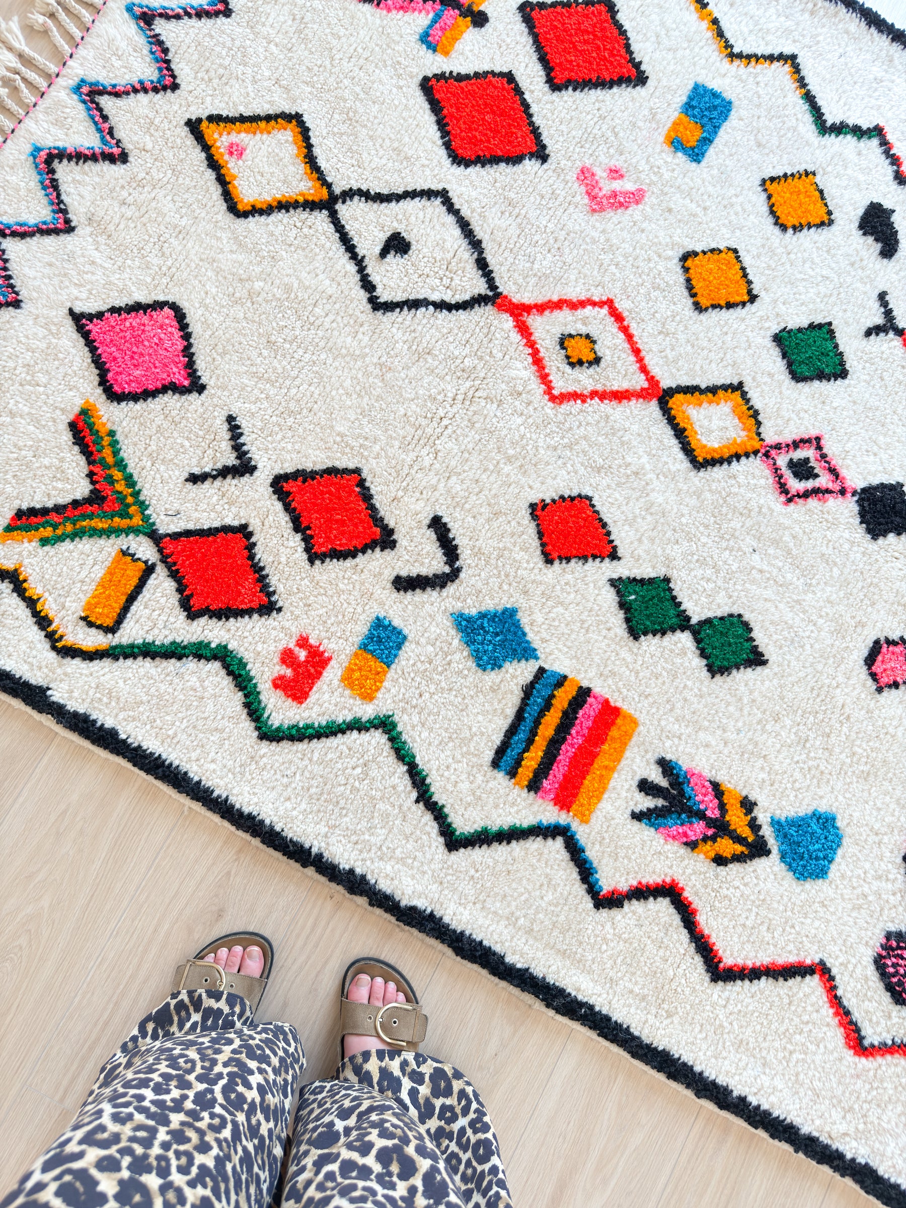 Tapis berbère coloré 156 x 220 cm - n°2595