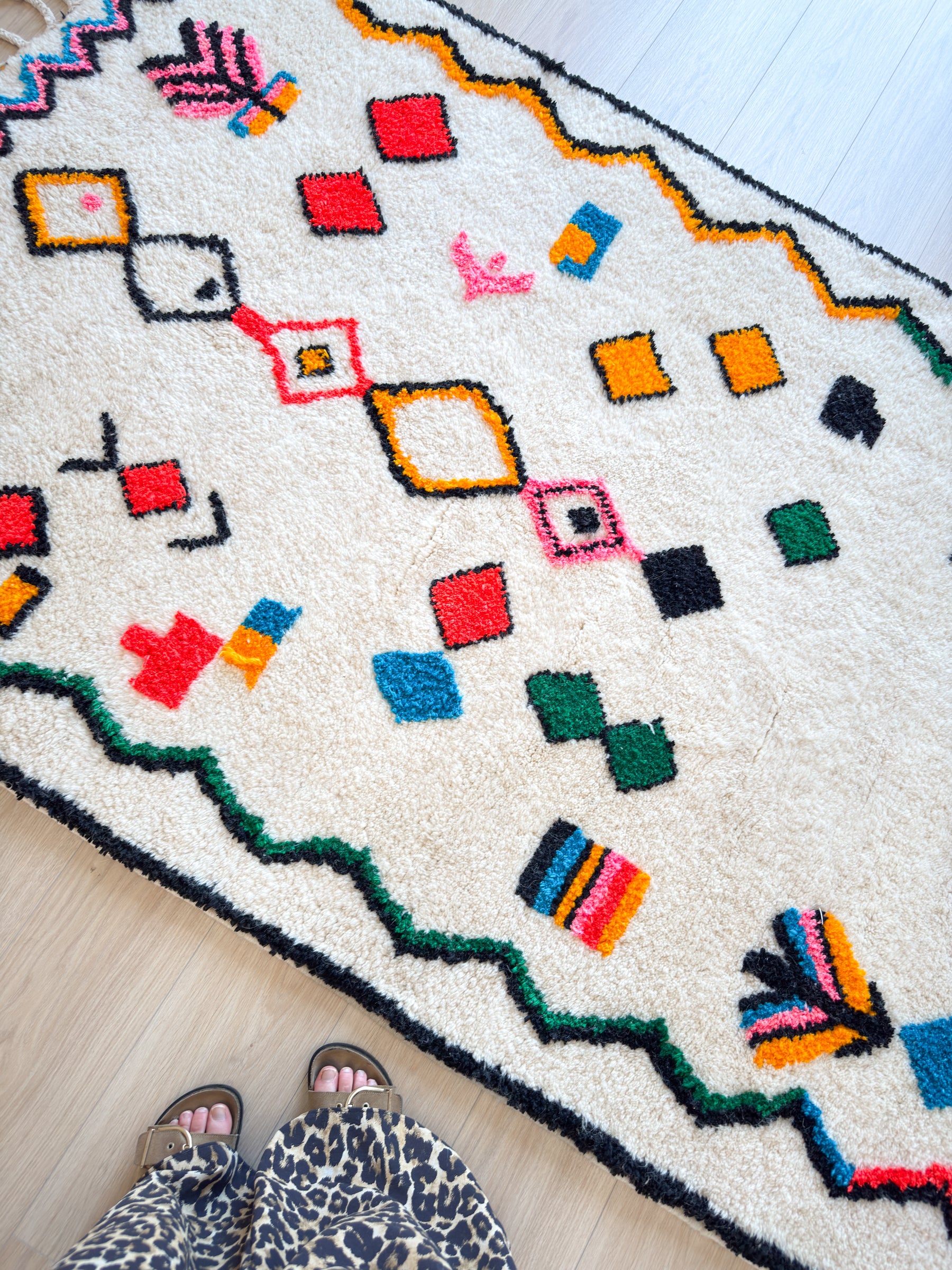 Tapis berbère coloré 140 x 270 cm - n°2584