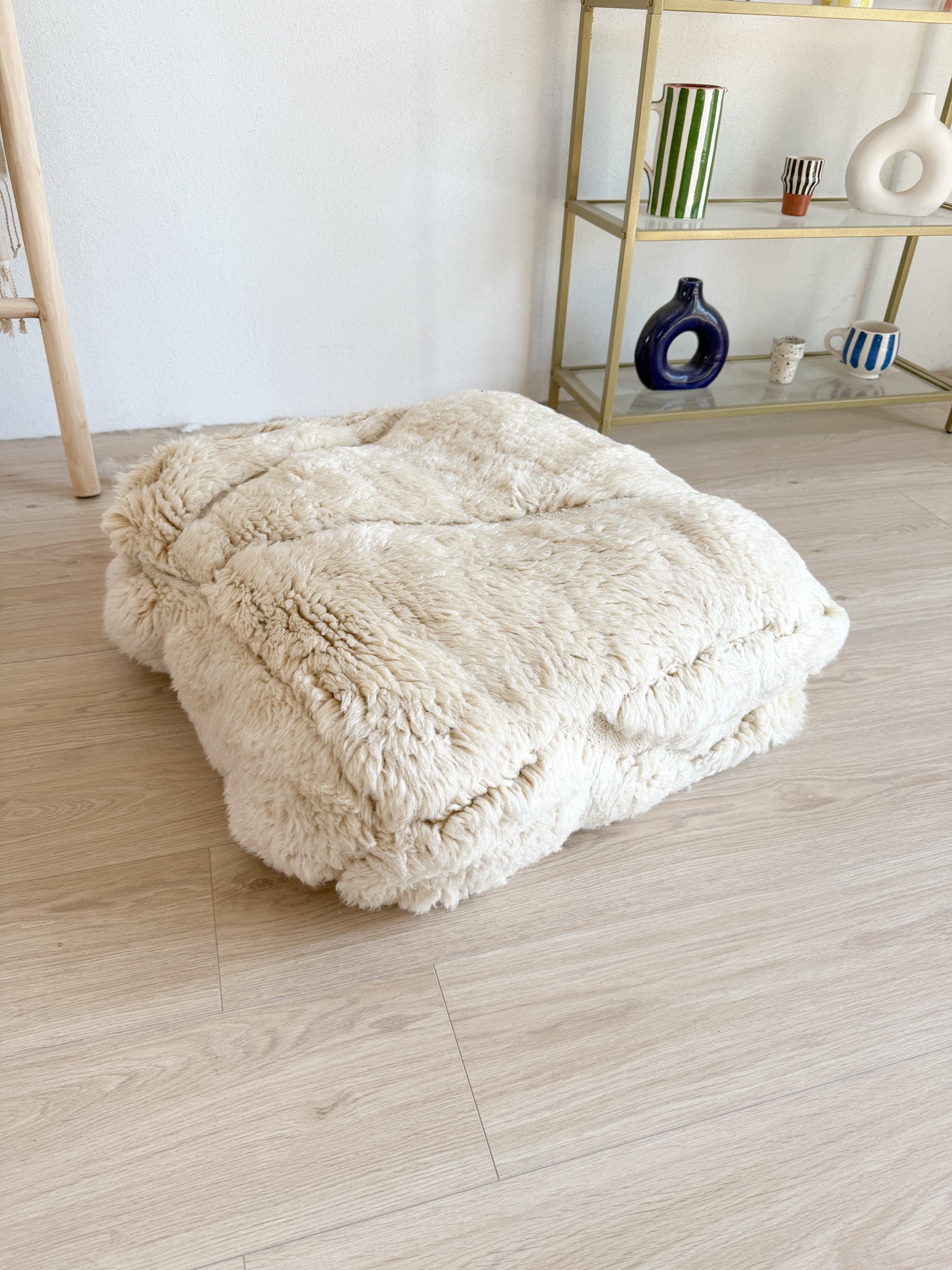 Pouf Marocain, pouf berbère coloré - 60 x 60 cm - n°114