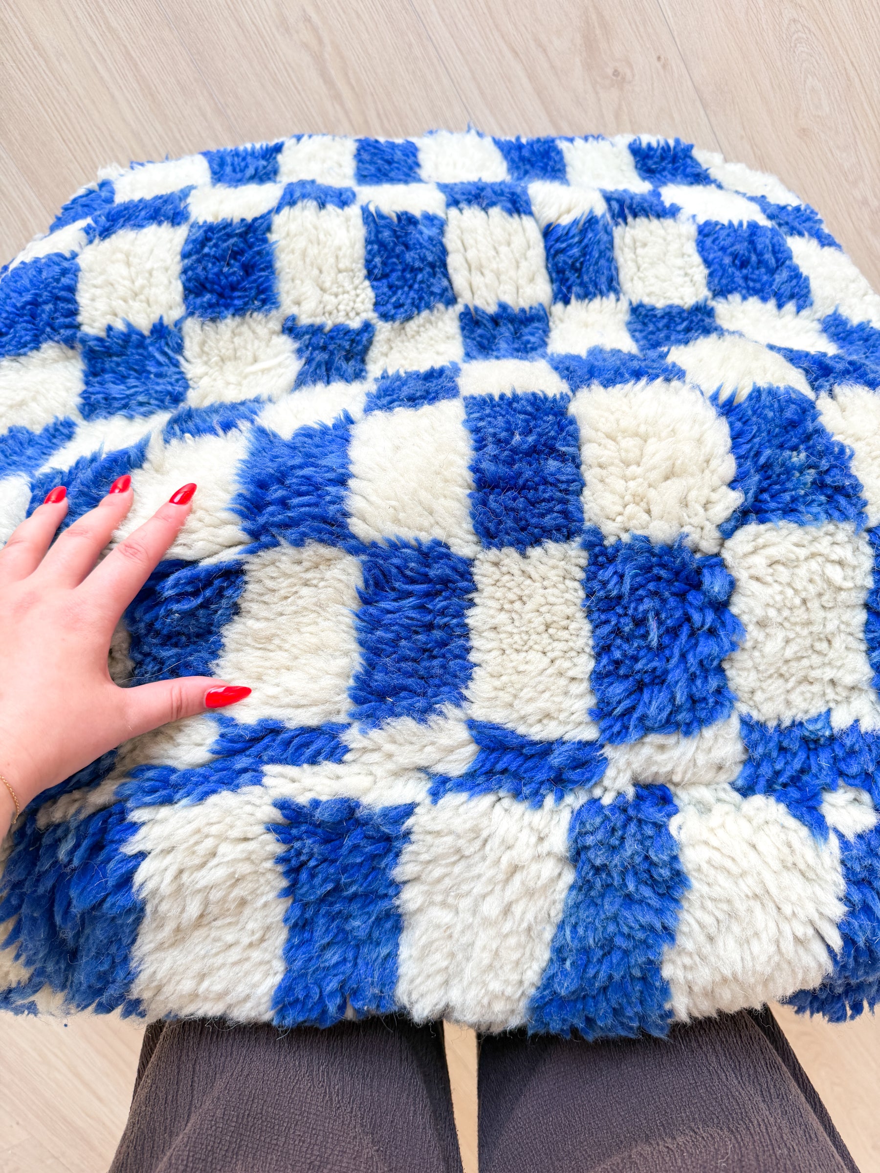 Pouf Marocain, pouf berbère coloré - 60 x 60 cm - n°119