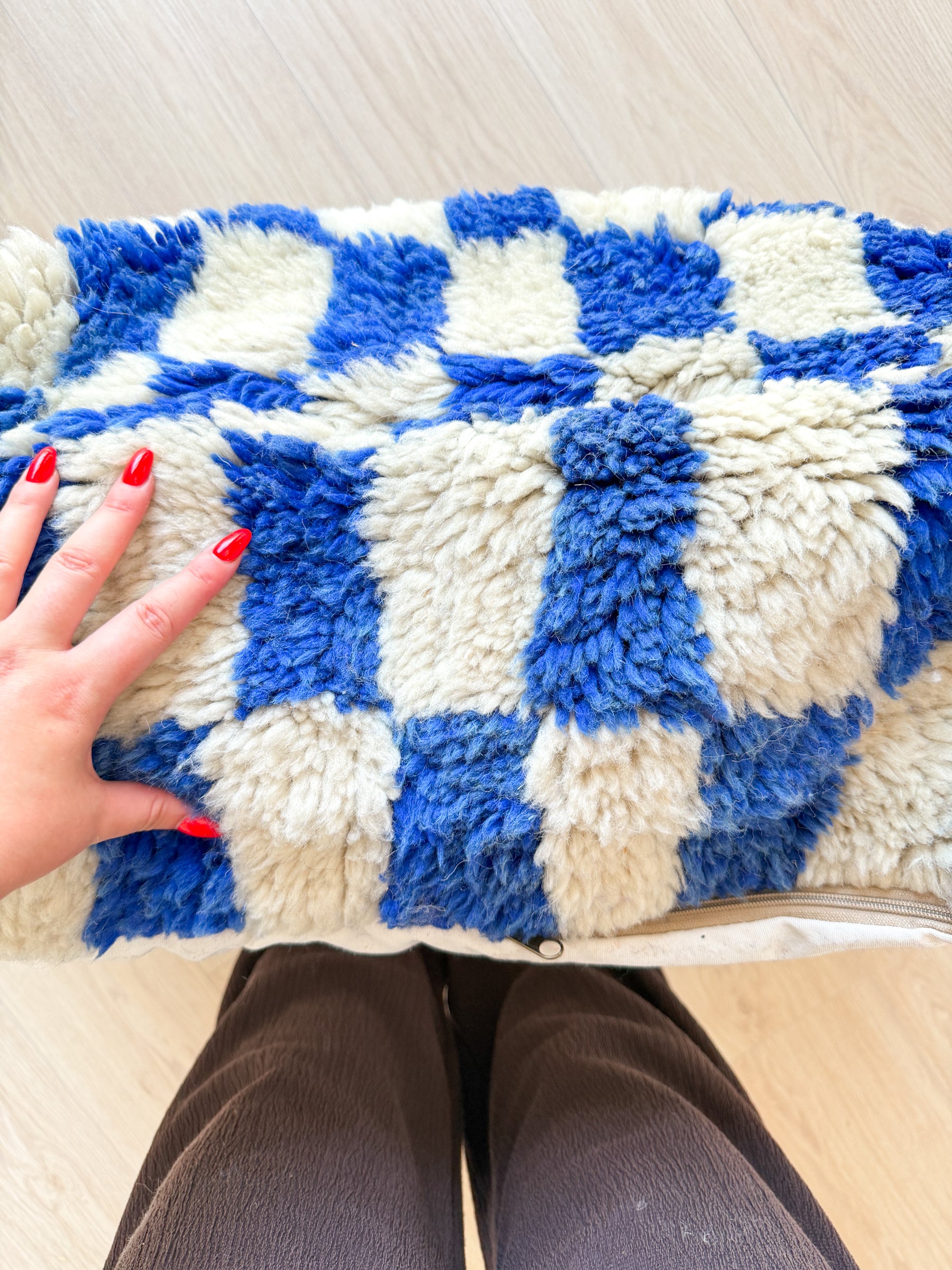 Pouf Marocain, pouf berbère coloré - 60 x 60 cm - n°119