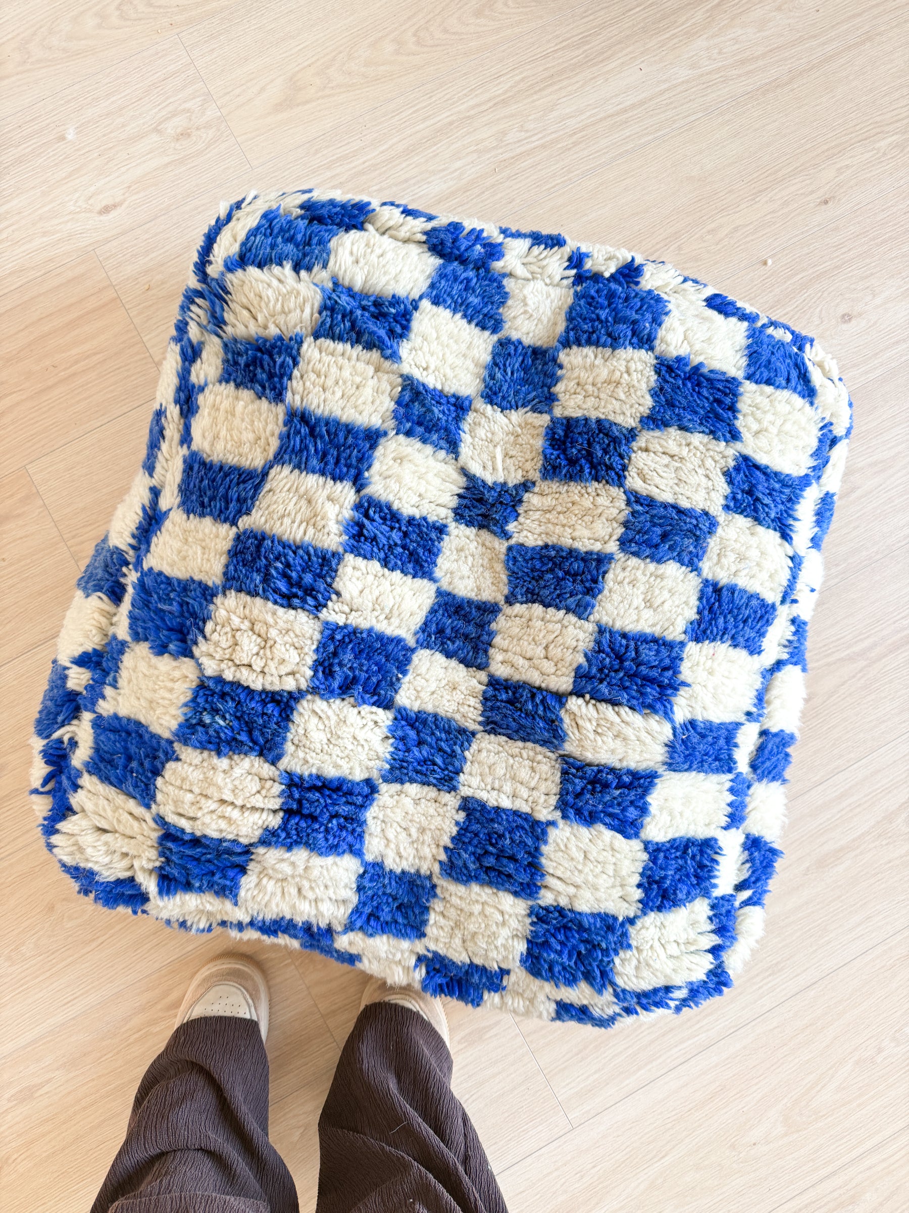 Pouf Marocain, pouf berbère coloré - 60 x 60 cm - n°119