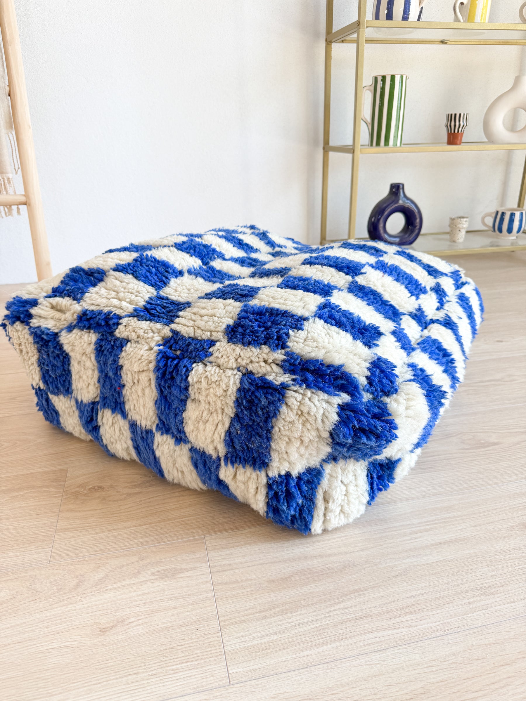 Pouf Marocain, pouf berbère coloré - 60 x 60 cm - n°119