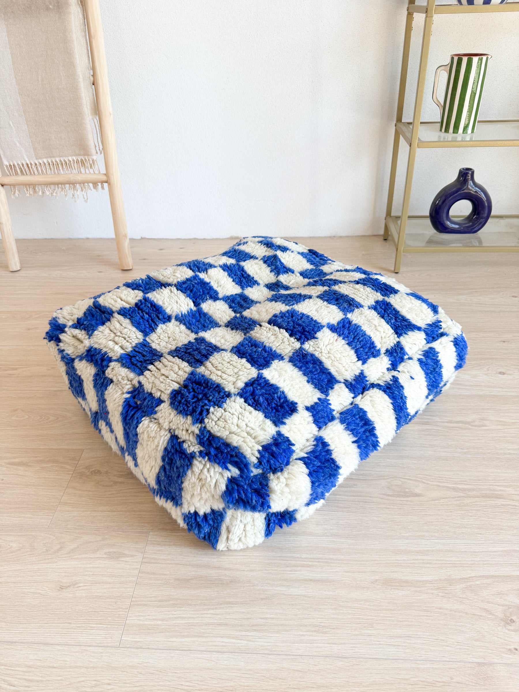 Pouf Marocain, pouf berbère coloré - 60 x 60 cm - n°119