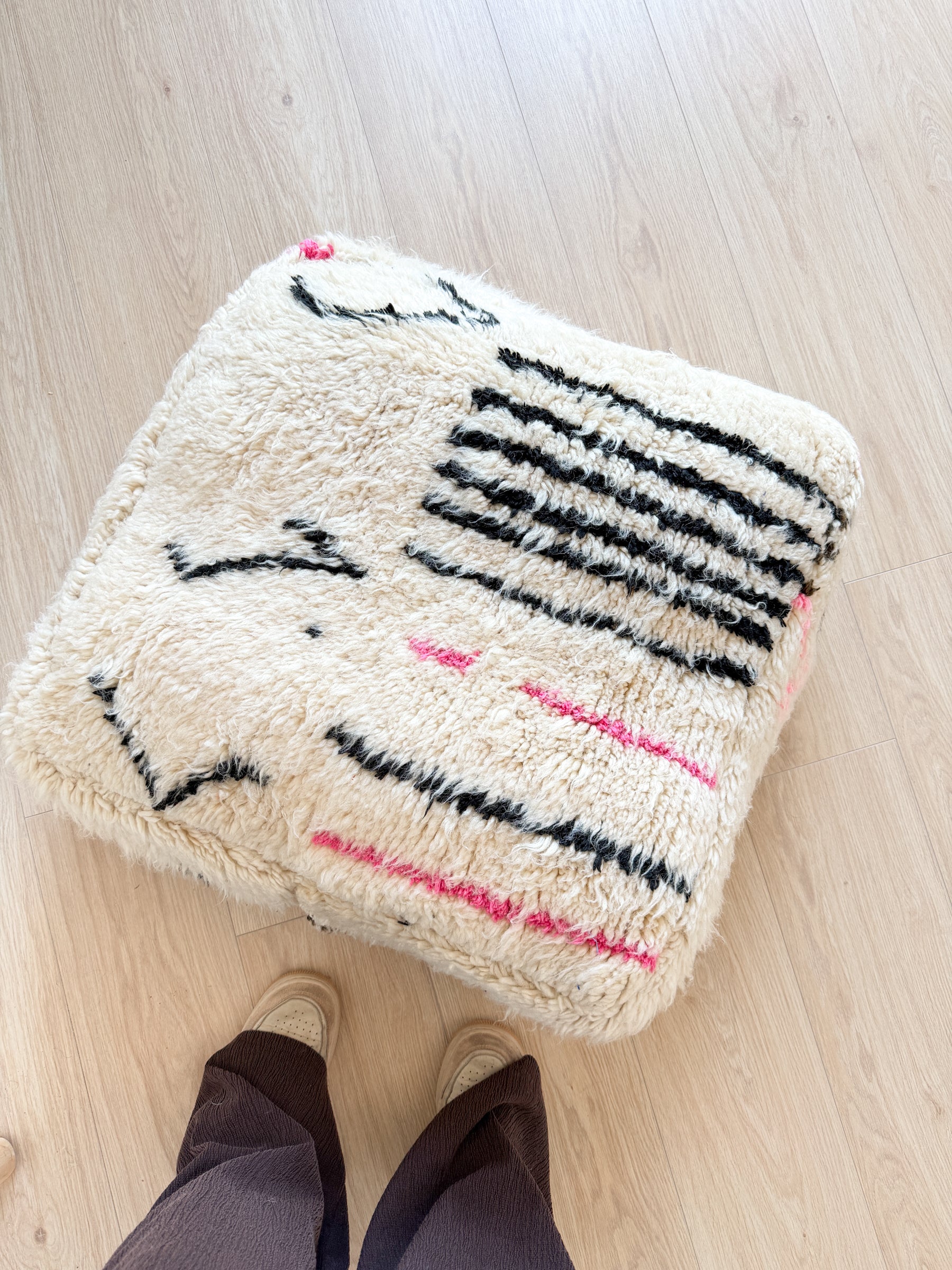 Pouf Marocain, pouf berbère coloré - 60 x 60 cm - n°123
