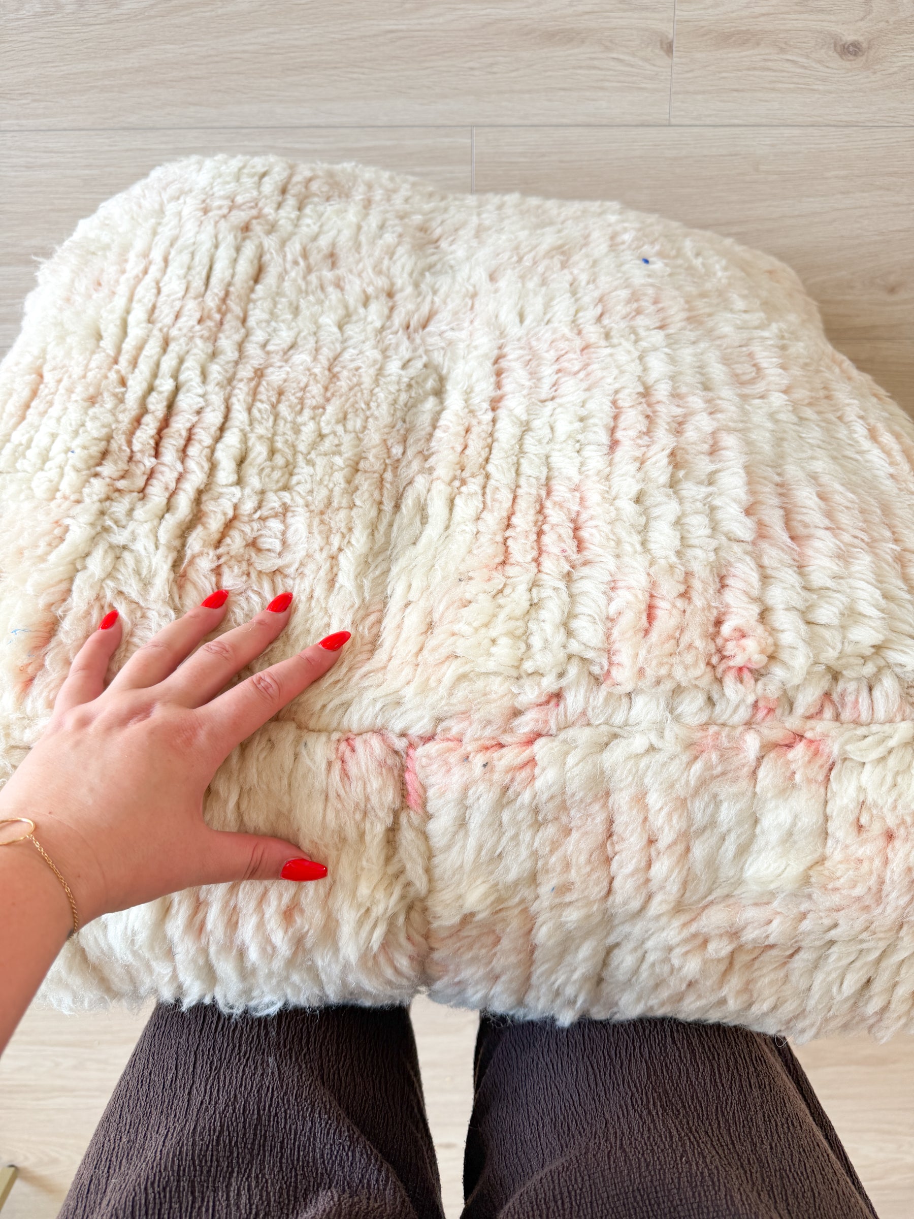 Pouf Marocain, pouf berbère coloré - 60 x 60 cm - n°121