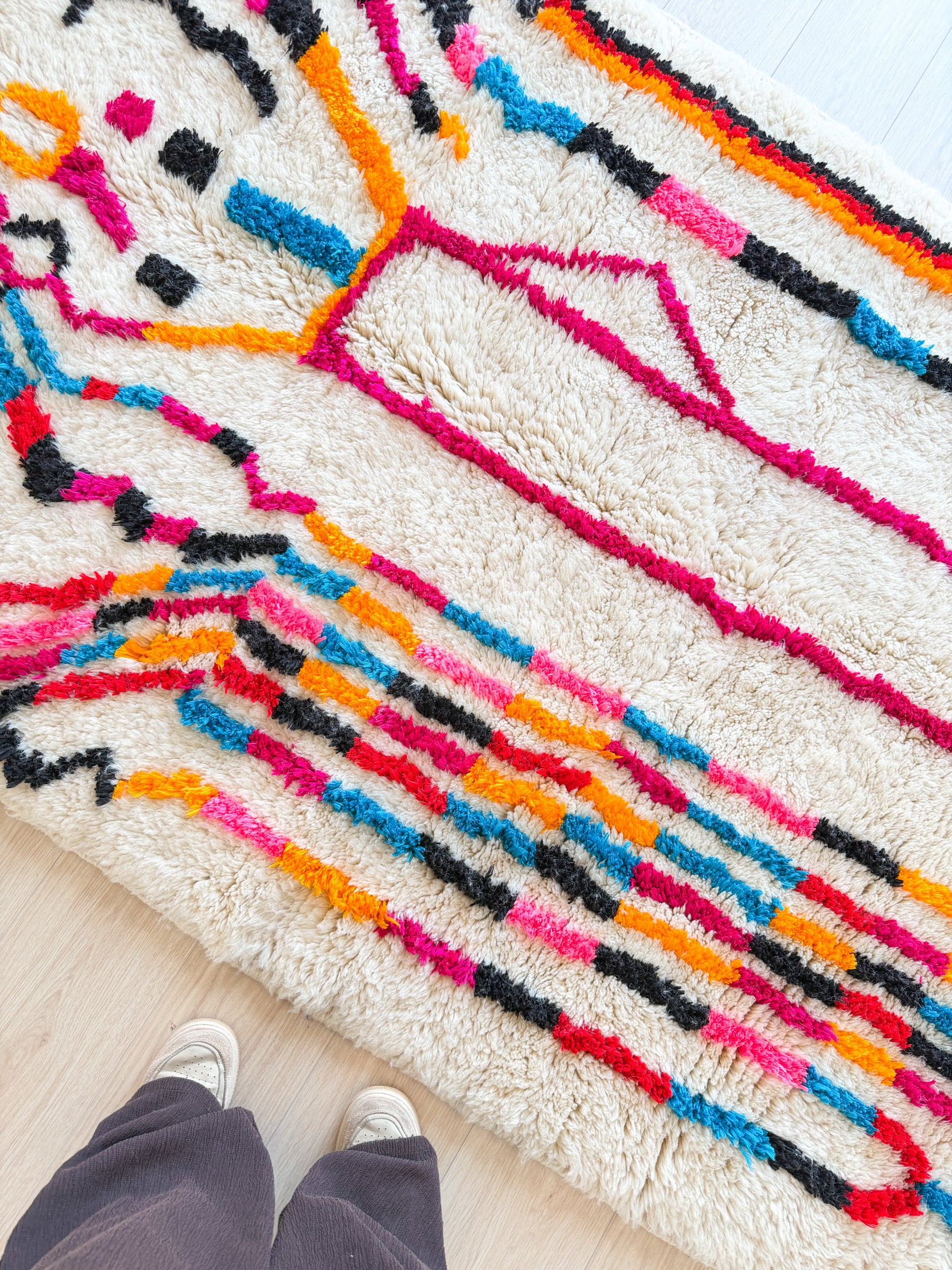 Tapis berbère coloré 141 x 266 cm - n°2653