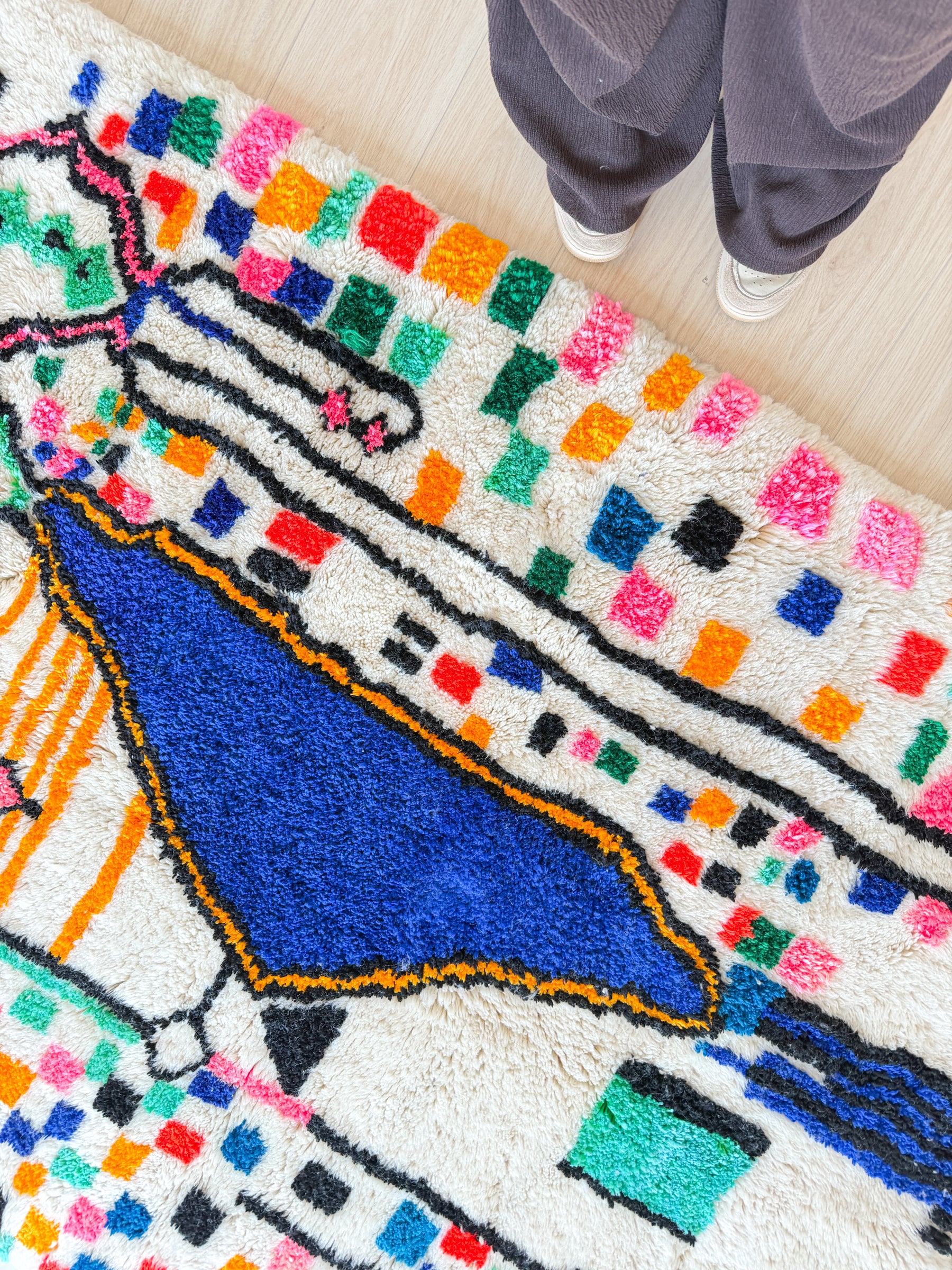 Tapis berbère coloré 159 x 230 cm - n°2649