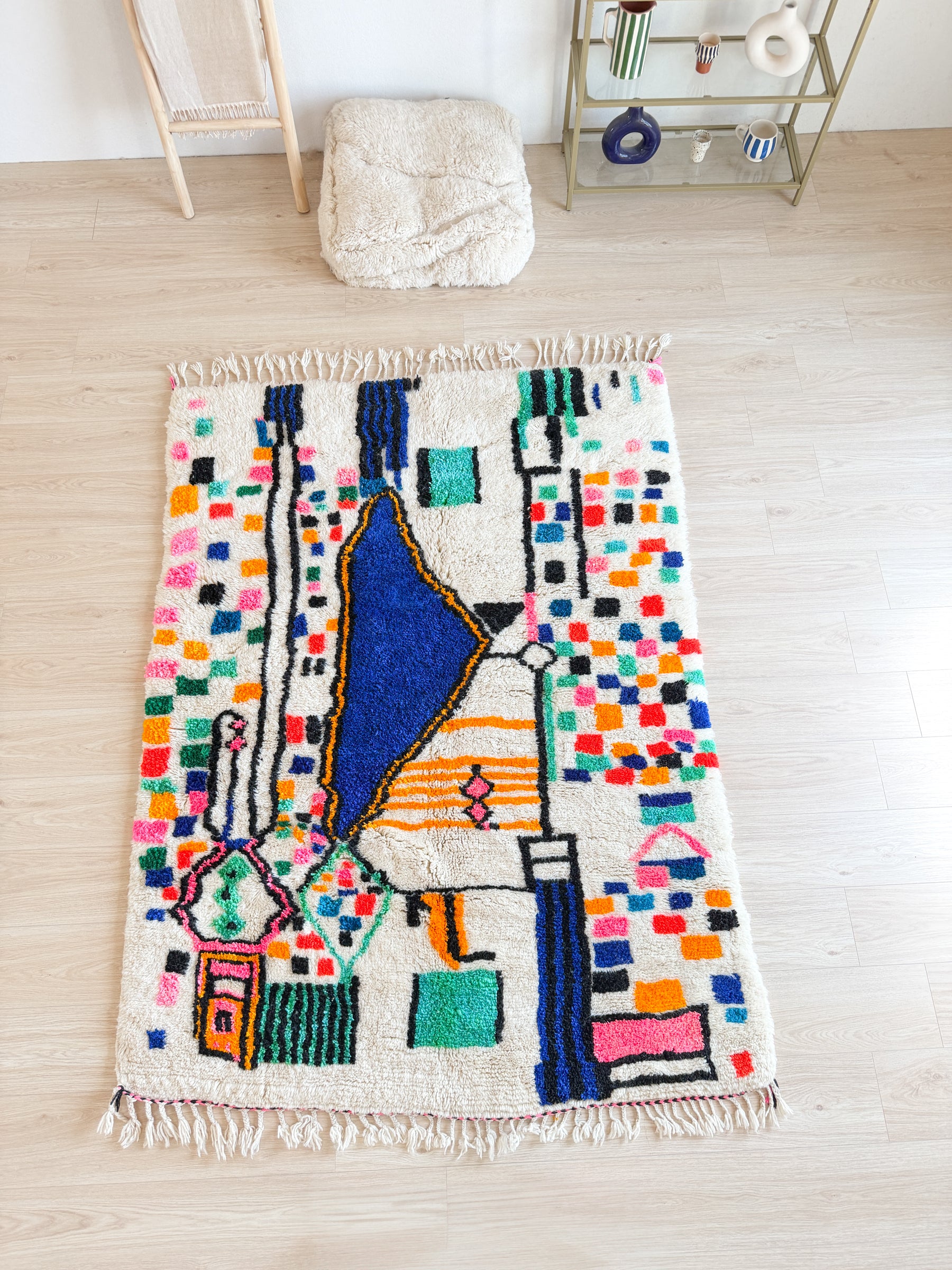 Tapis berbère coloré 159 x 230 cm - n°2649