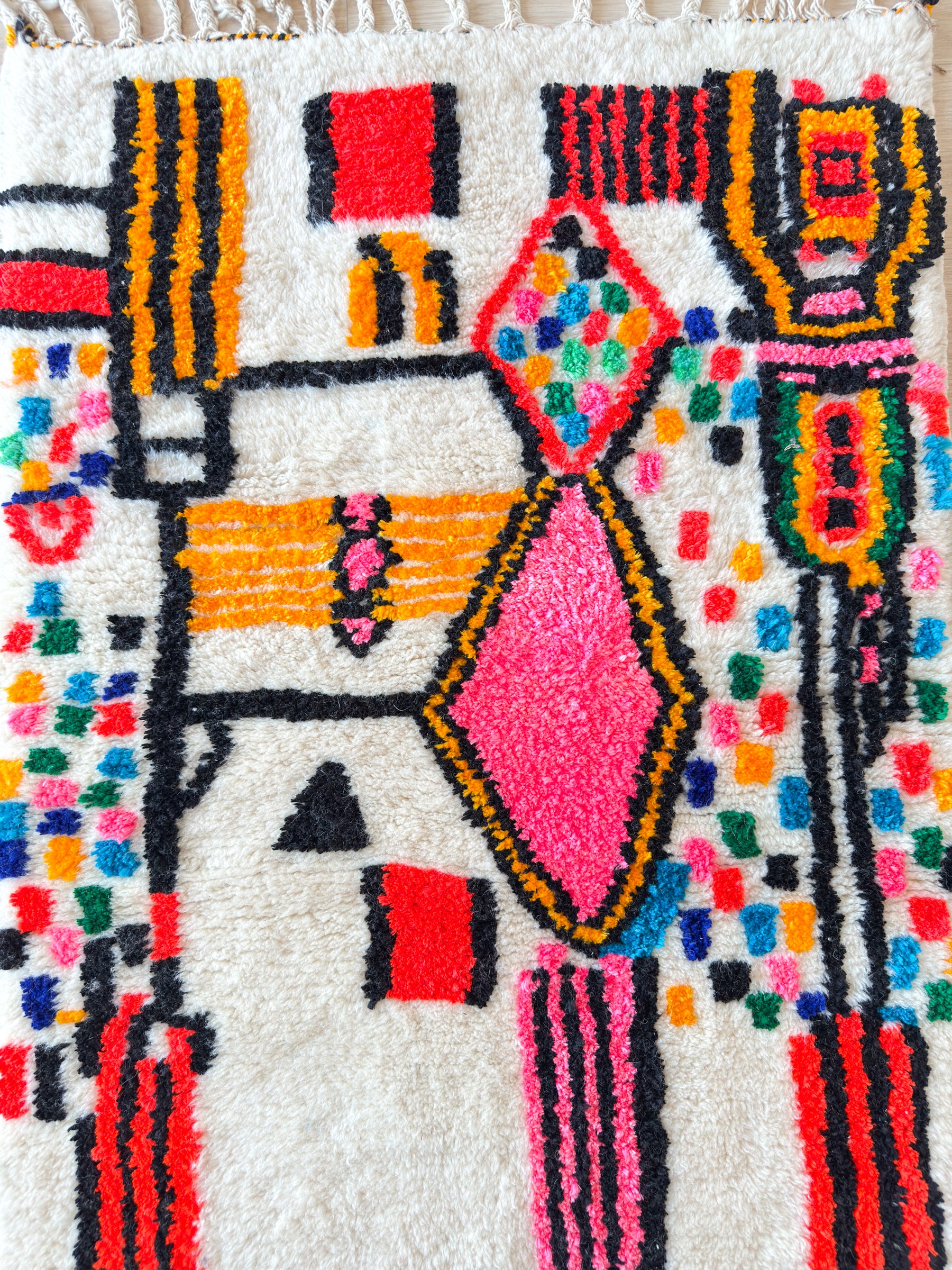Tapis berbère coloré 88 x 131 cm - n°2642