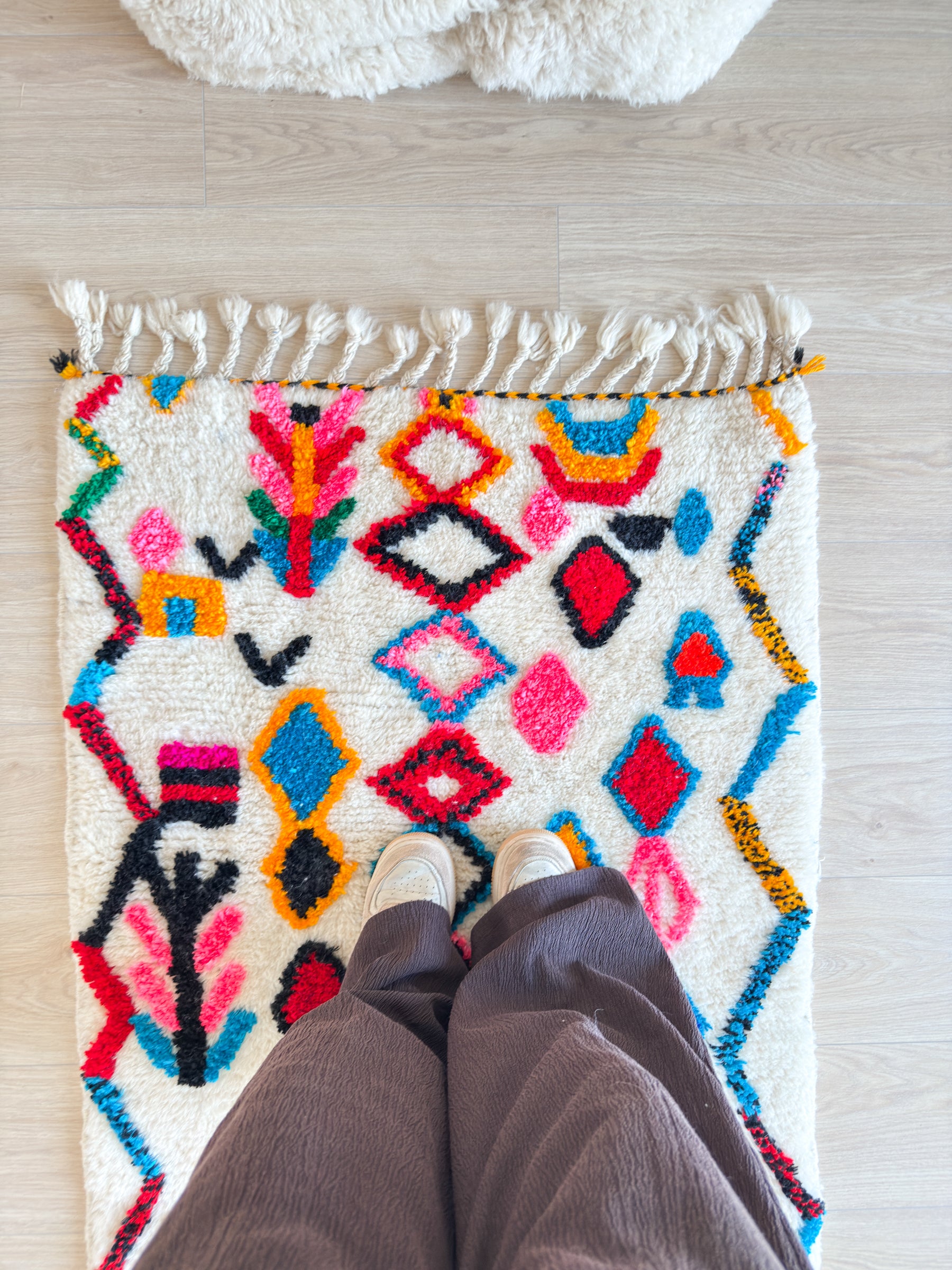 Tapis berbère coloré 85 x 128 cm - n°2654