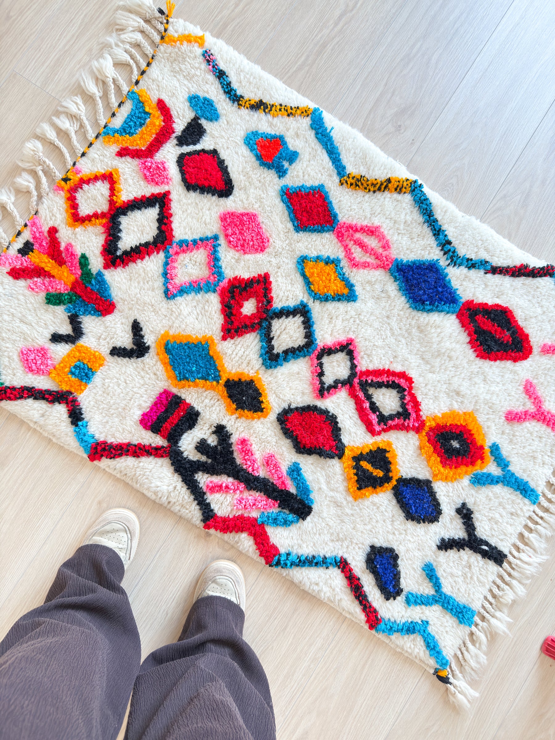 Tapis berbère coloré 85 x 128 cm - n°2654