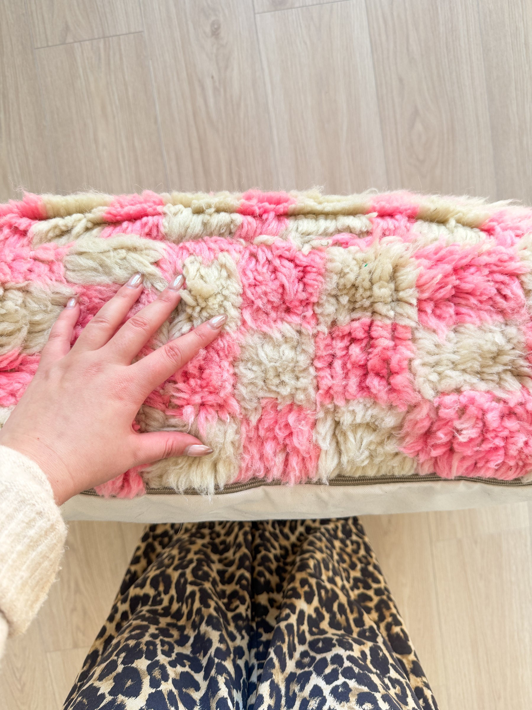 Pouf Marocain, pouf berbère coloré - 60 x 60 cm - n°85