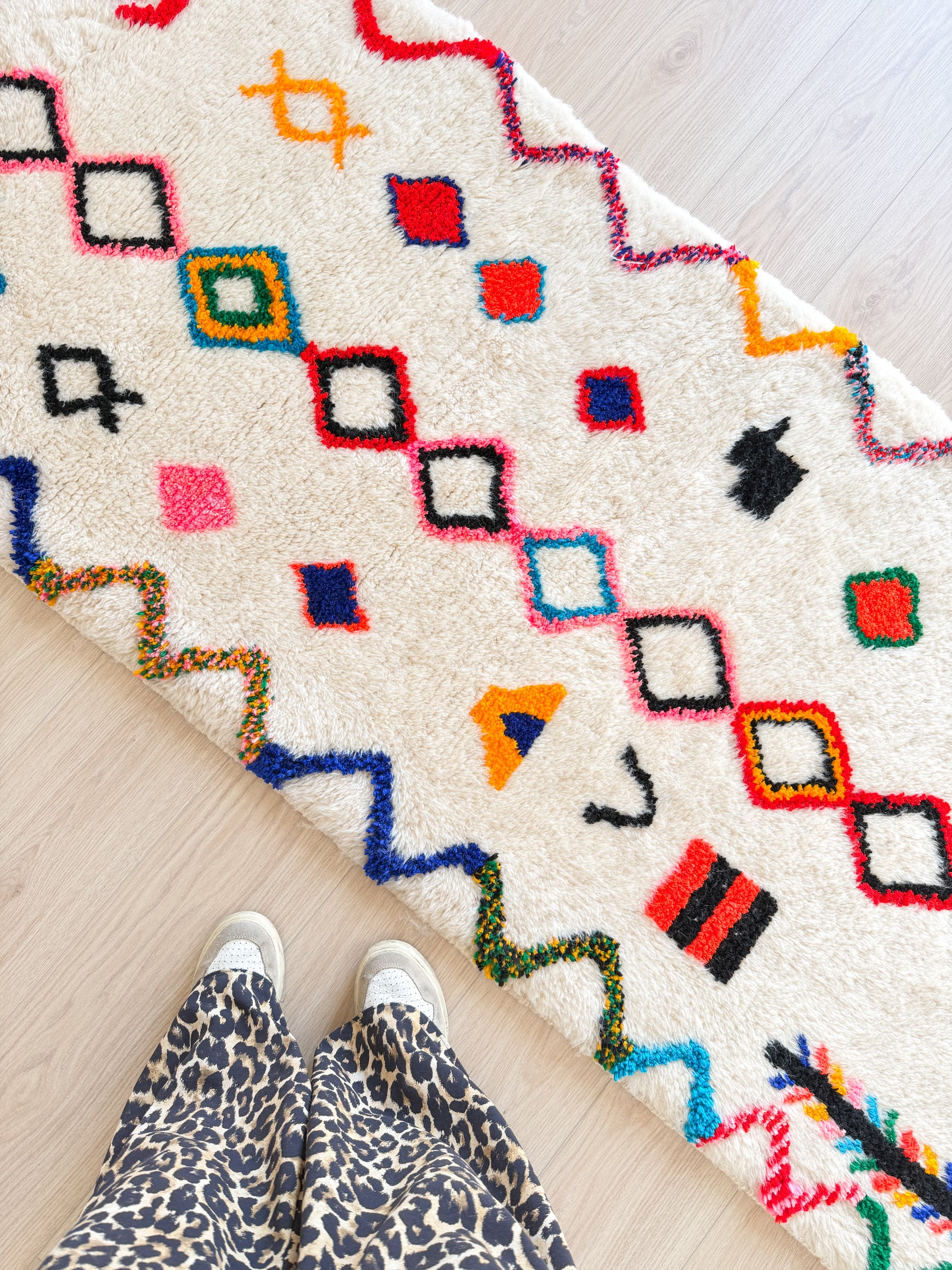 Tapis de couloir berbère coloré 87 x 310 cm - n°2334