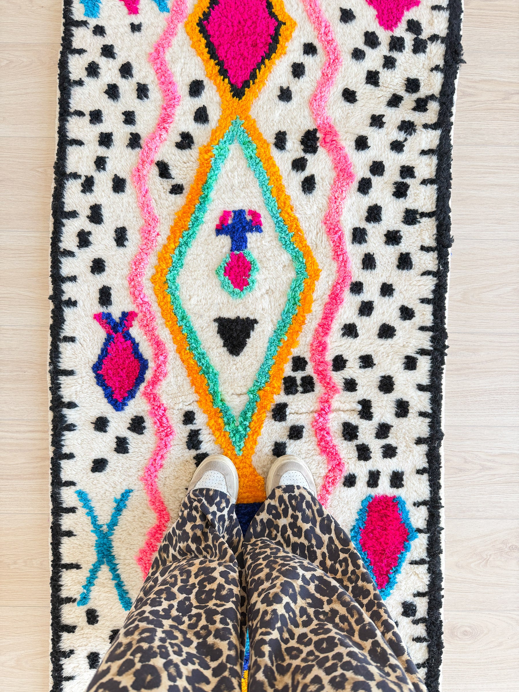 Tapis de couloir berbère coloré 80 x 250 cm - n°2323