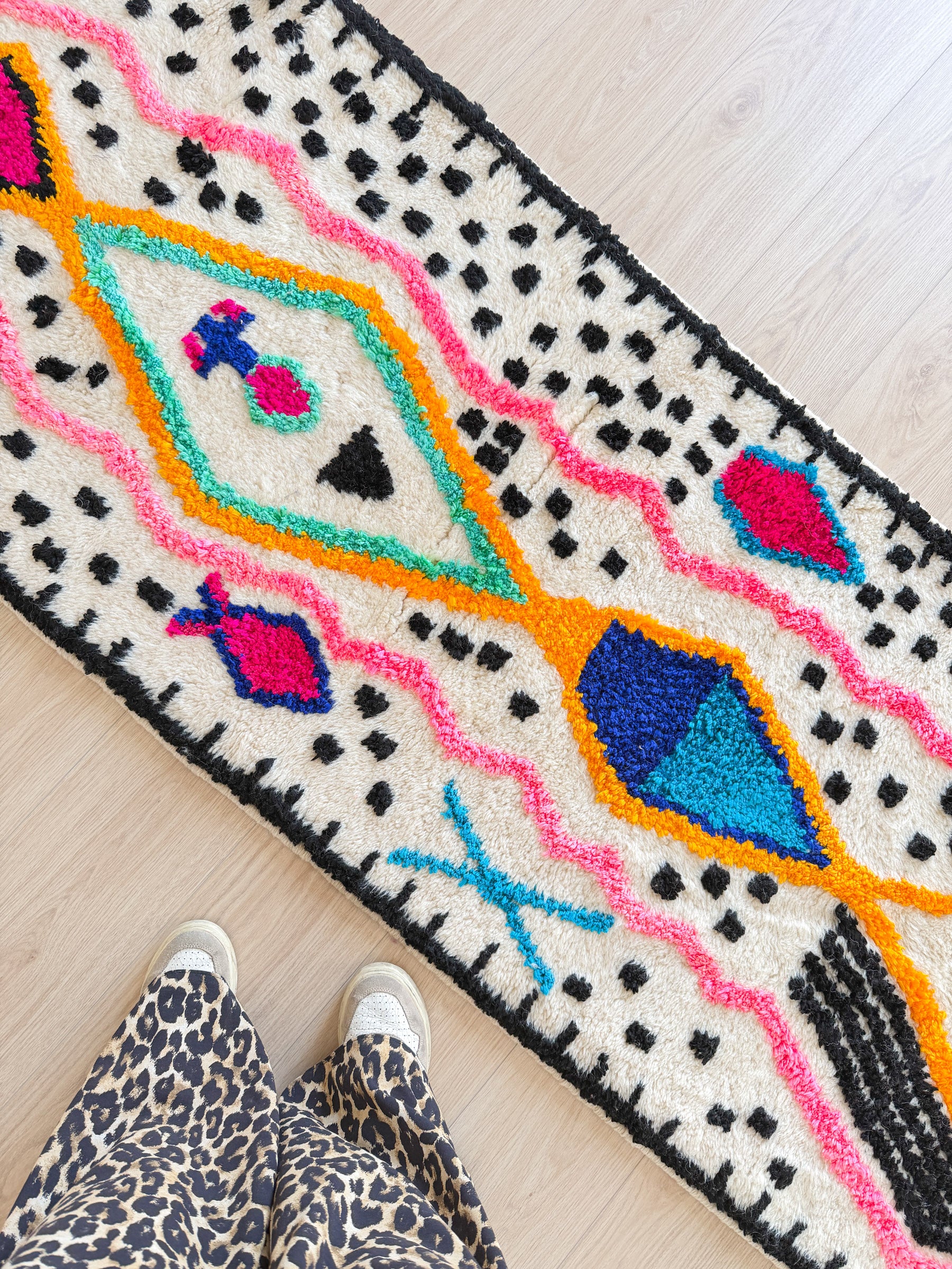 Farbenfroher Berber-Läuferteppich 80 x 250 cm - Nr. 2323