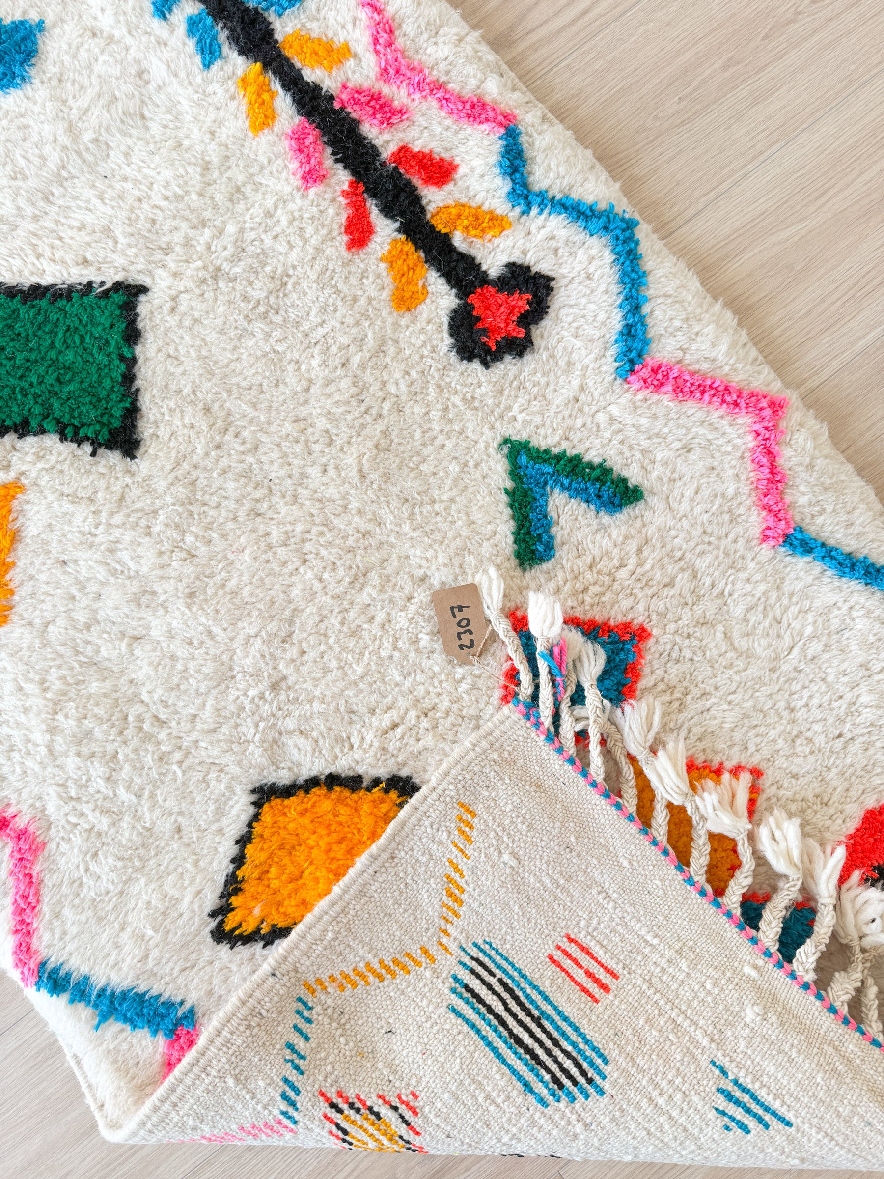 Tapis de couloir berbère coloré 85 x 250 cm - n°2307