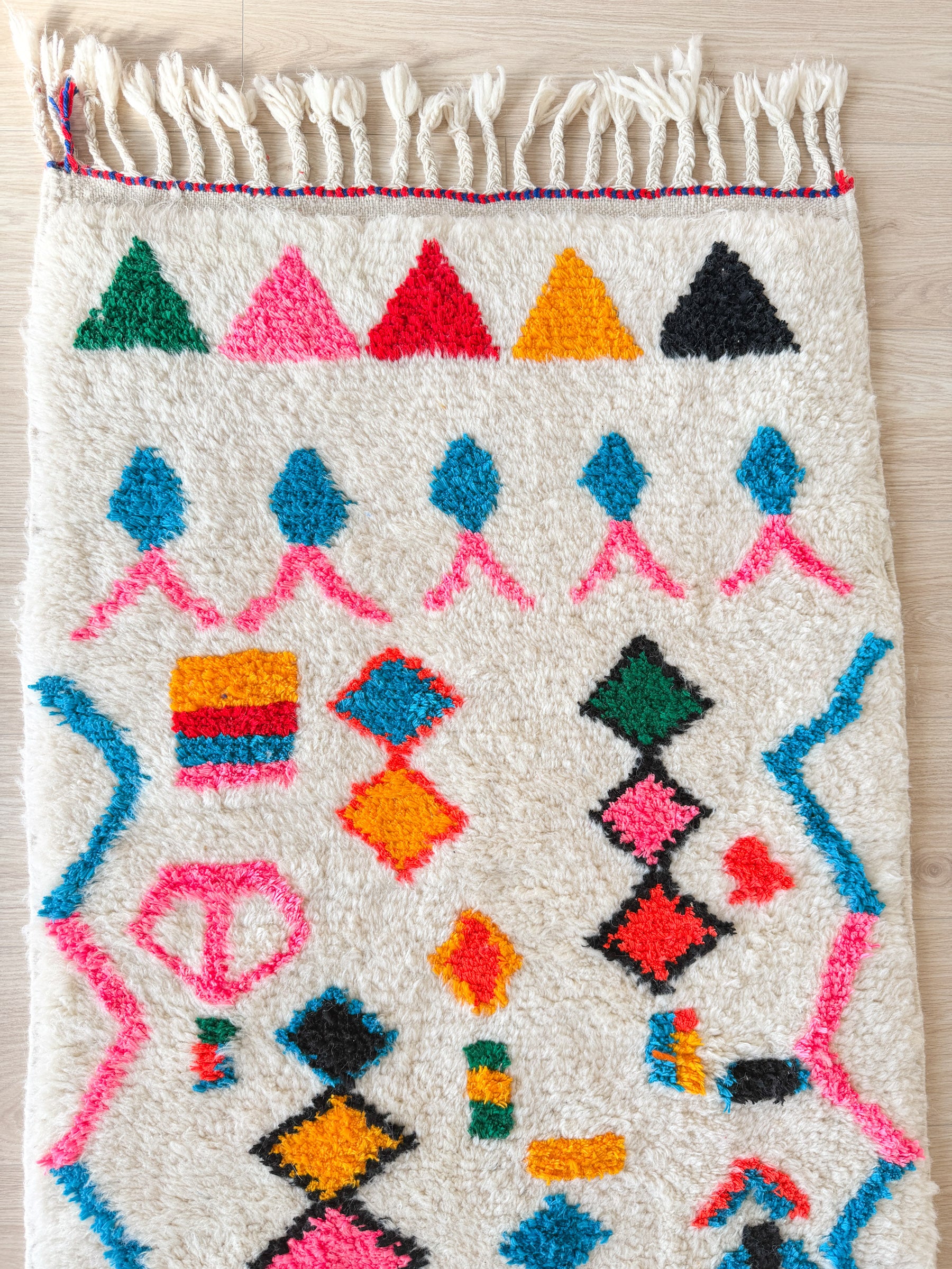 Tapis de couloir berbère coloré 85 x 250 cm - n°2307