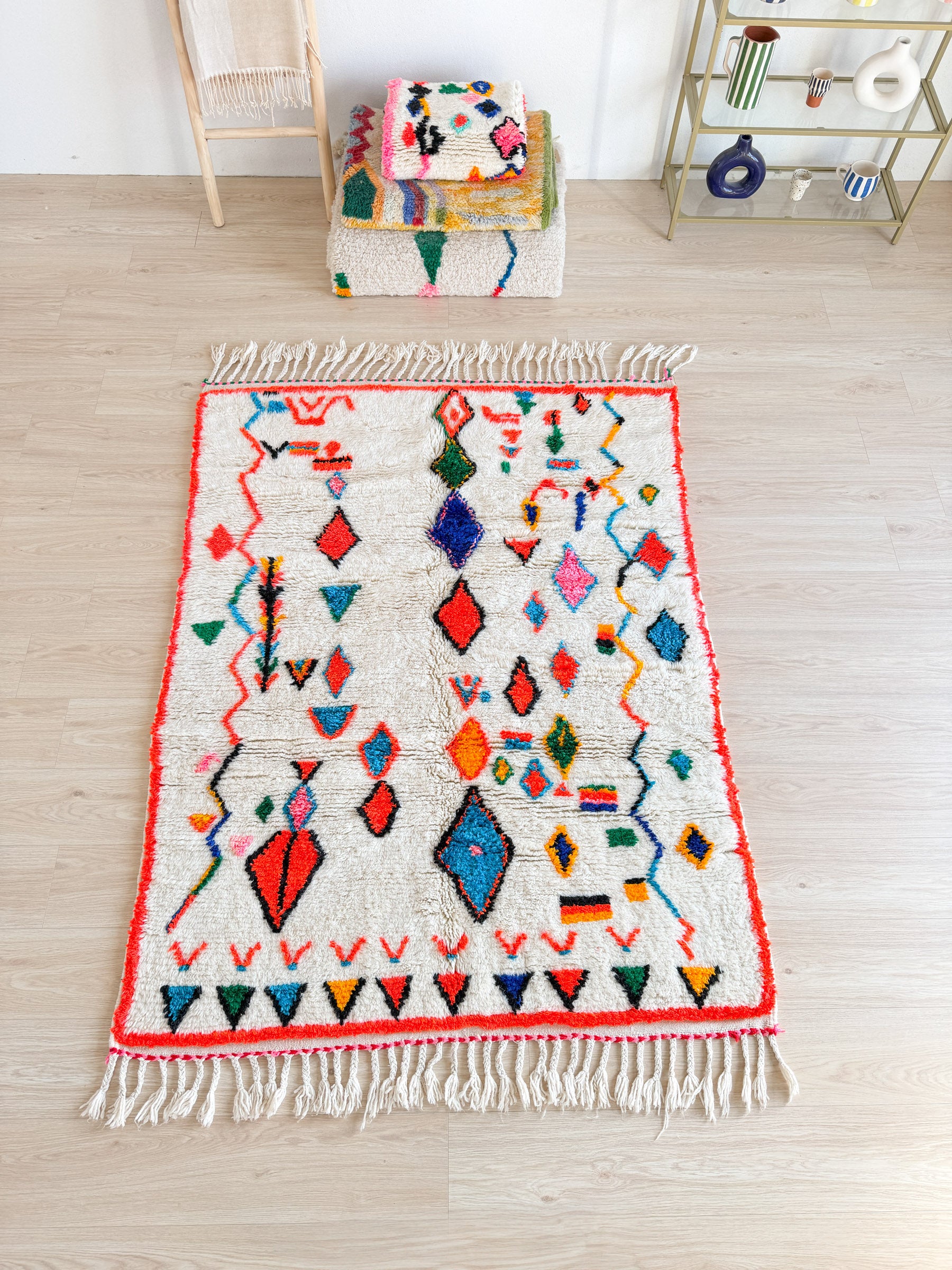 Tapis berbère coloré 147 x 218 cm - n°2428