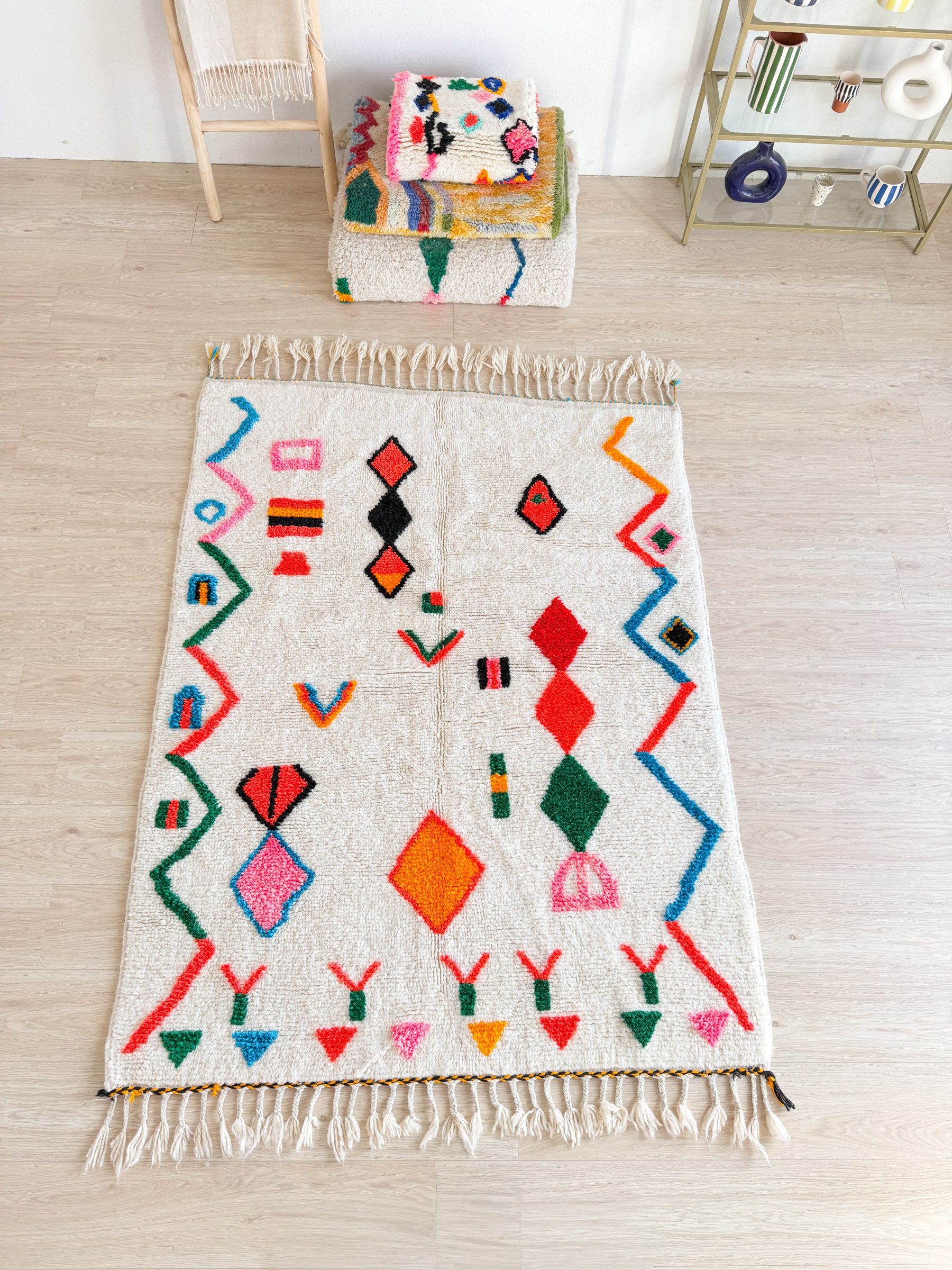 Tapis berbère coloré 150 x 216 cm - n°2381