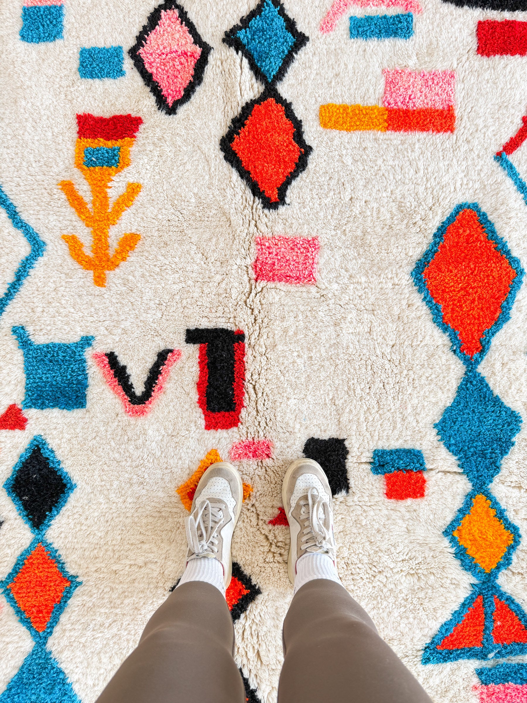 Bunter Berberteppich 154 x 225 cm - Nr. 2364