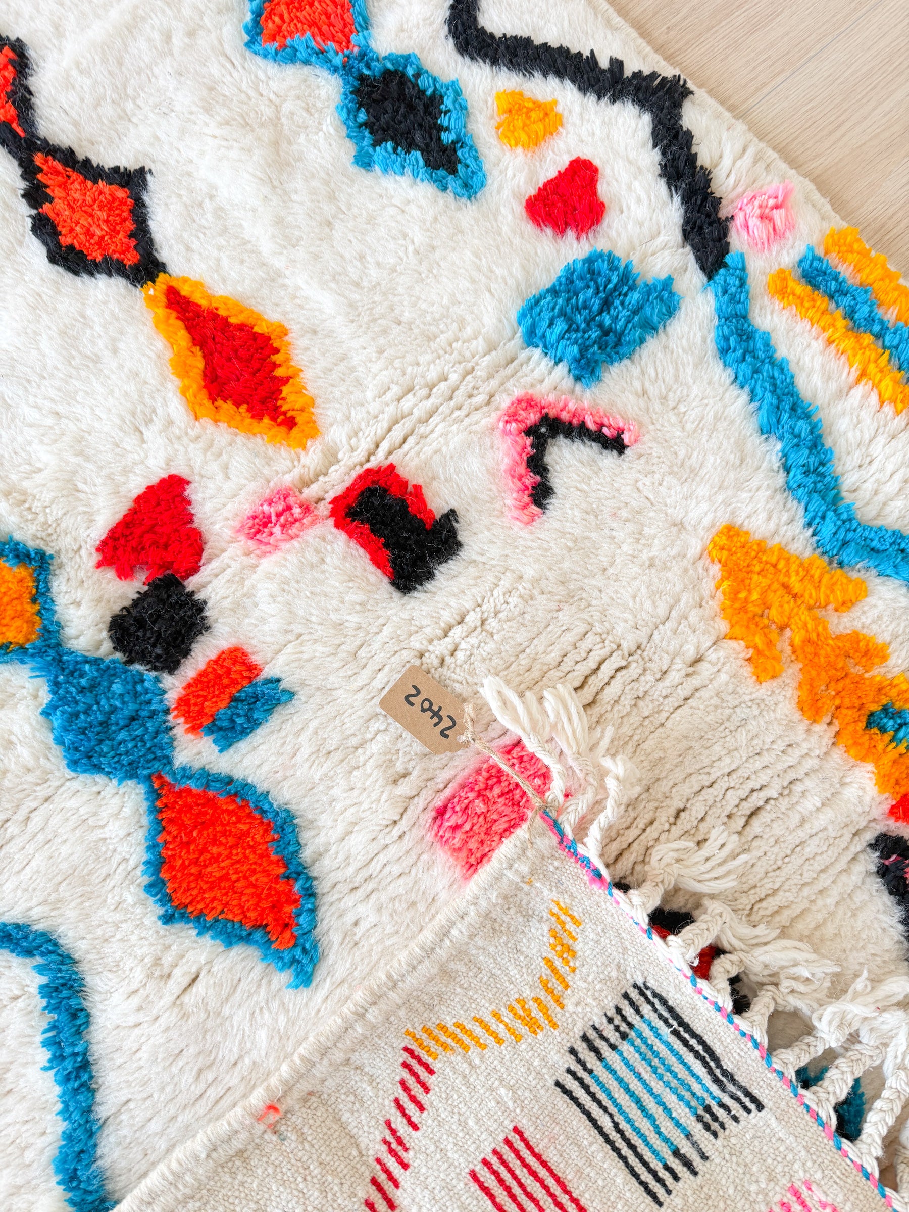 Tapis berbère coloré 95 x 168 cm - n°2402