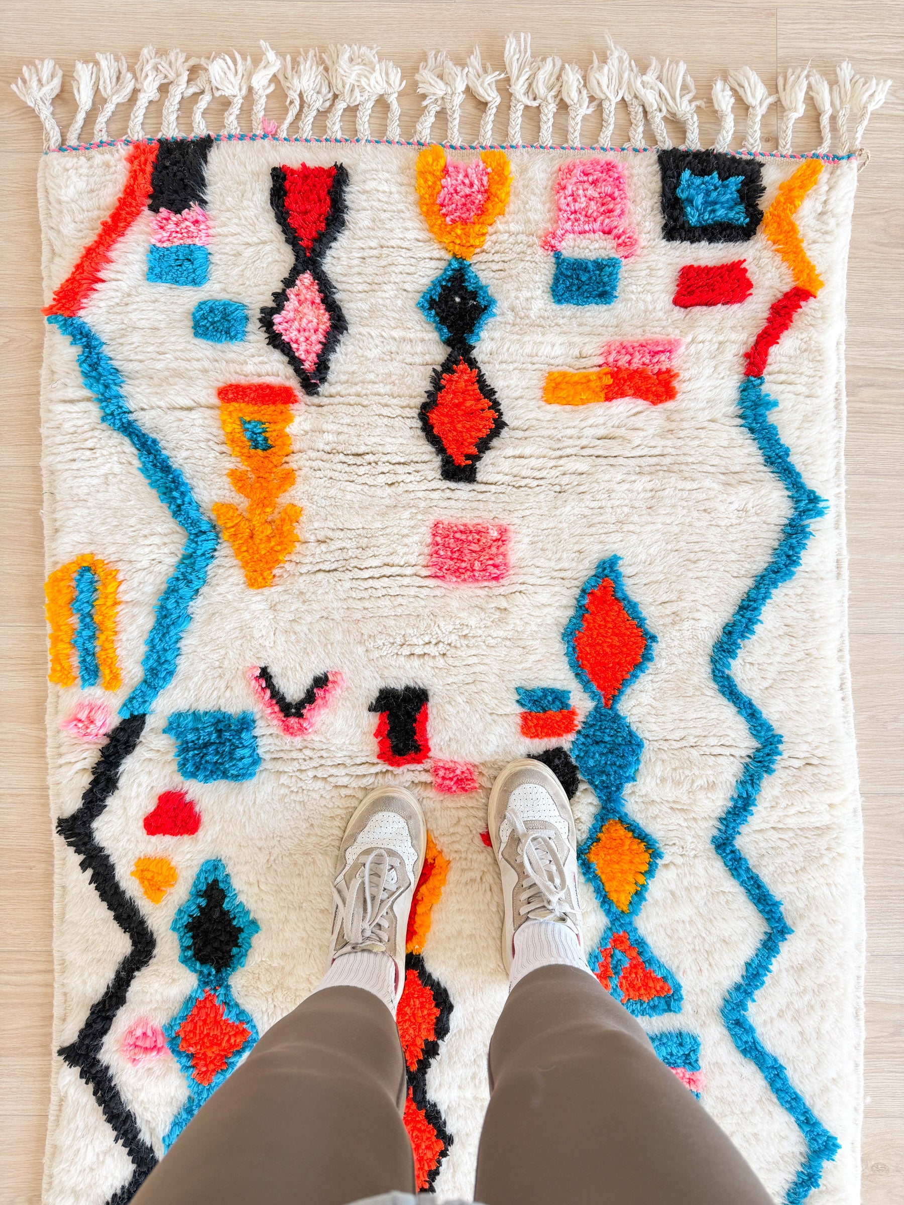 Tapis berbère coloré 95 x 168 cm - n°2402