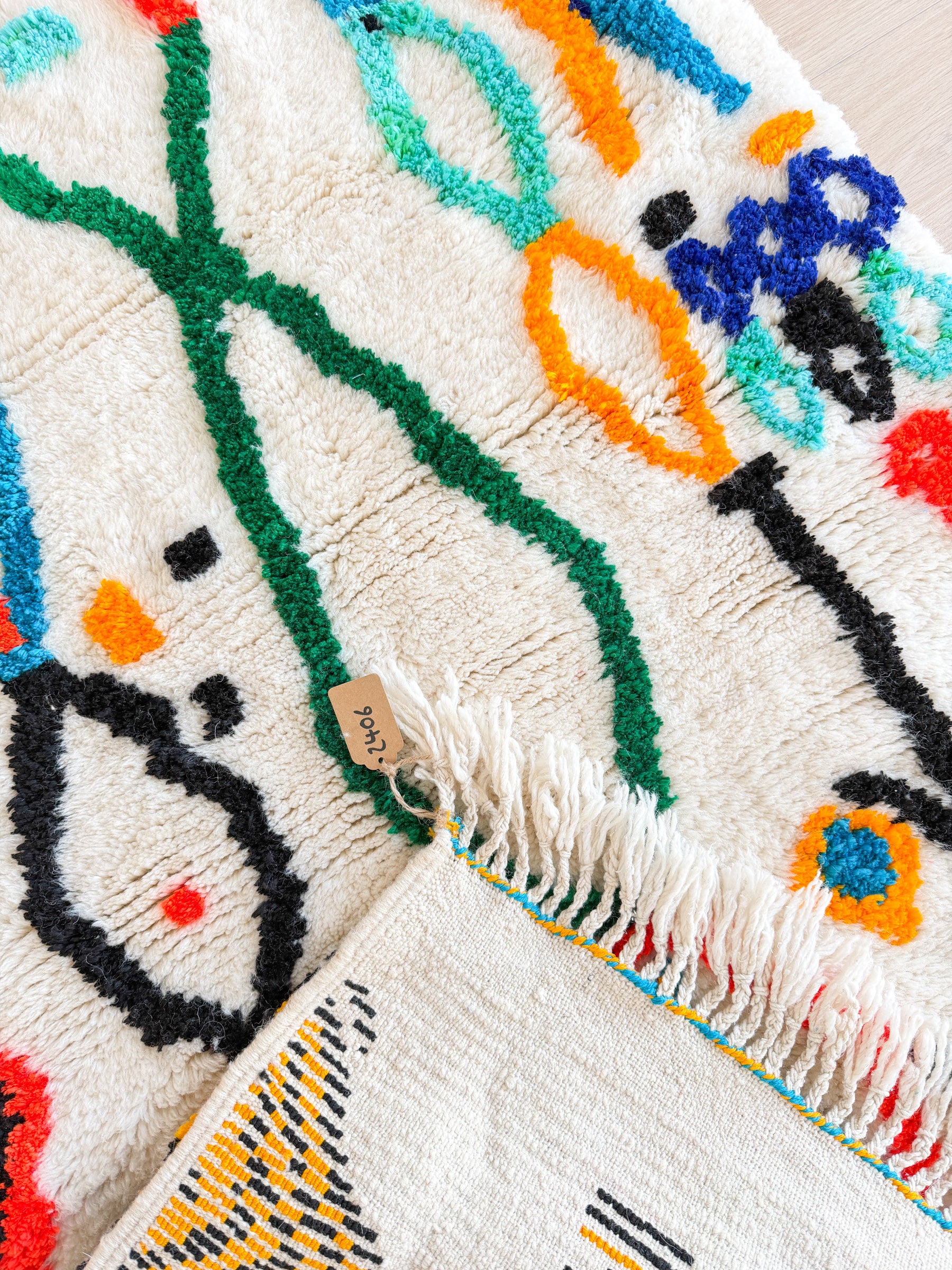 Tapis berbère coloré 102 x 169 cm - n°2406