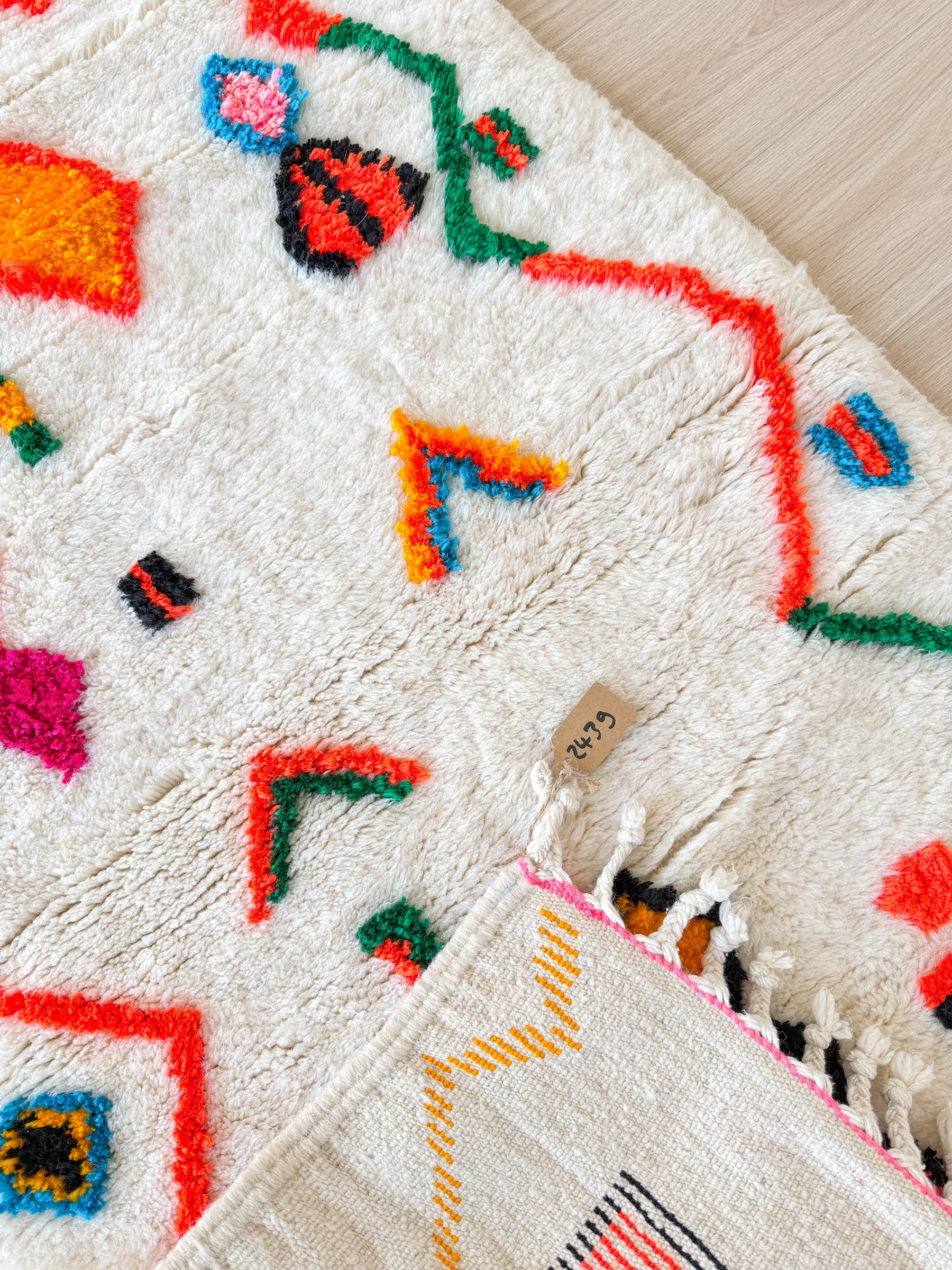 Tapis berbère coloré 96 x 169 cm - n°2439