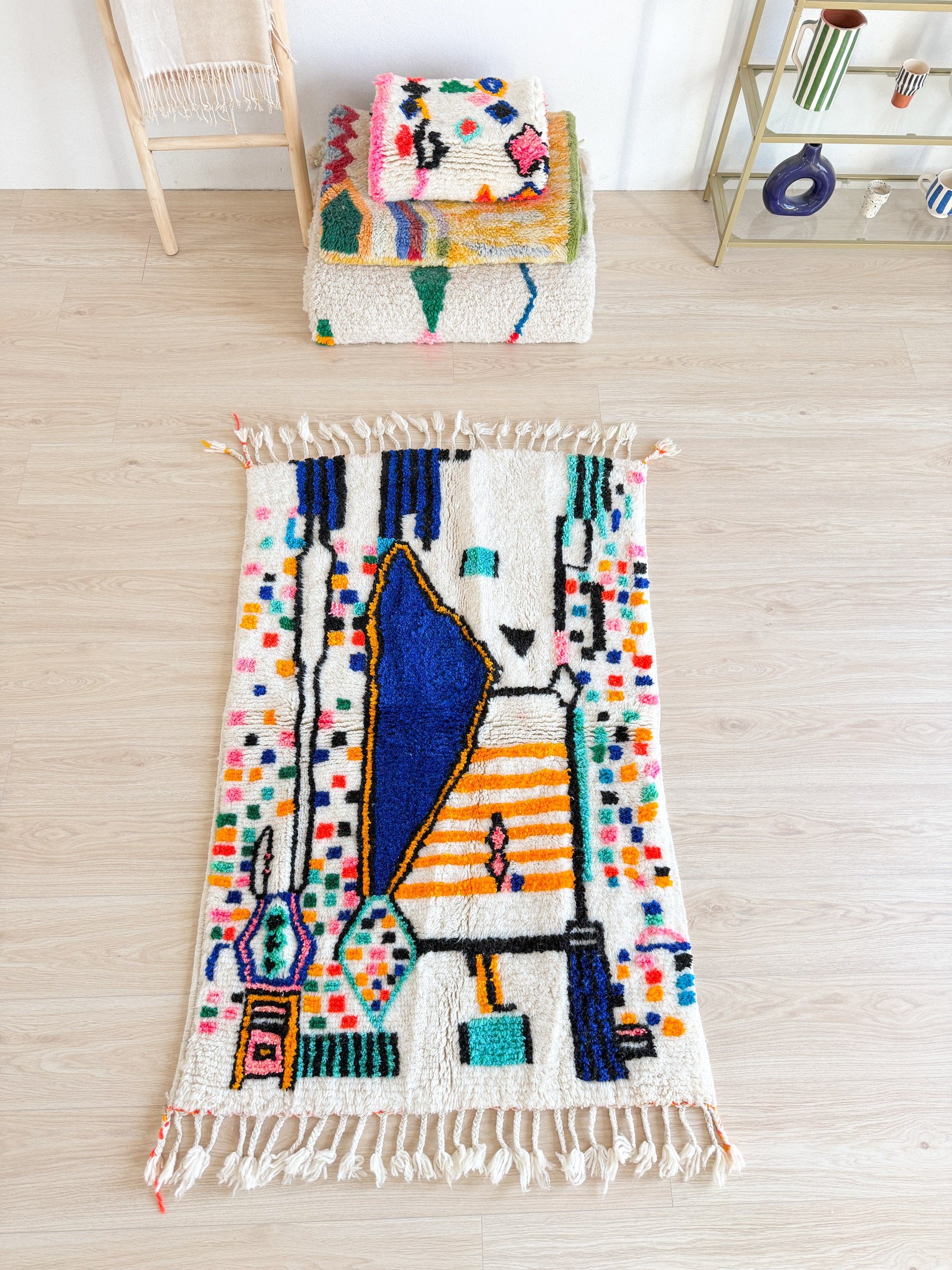 Tapis berbère coloré 99 x 171 cm - n°2403