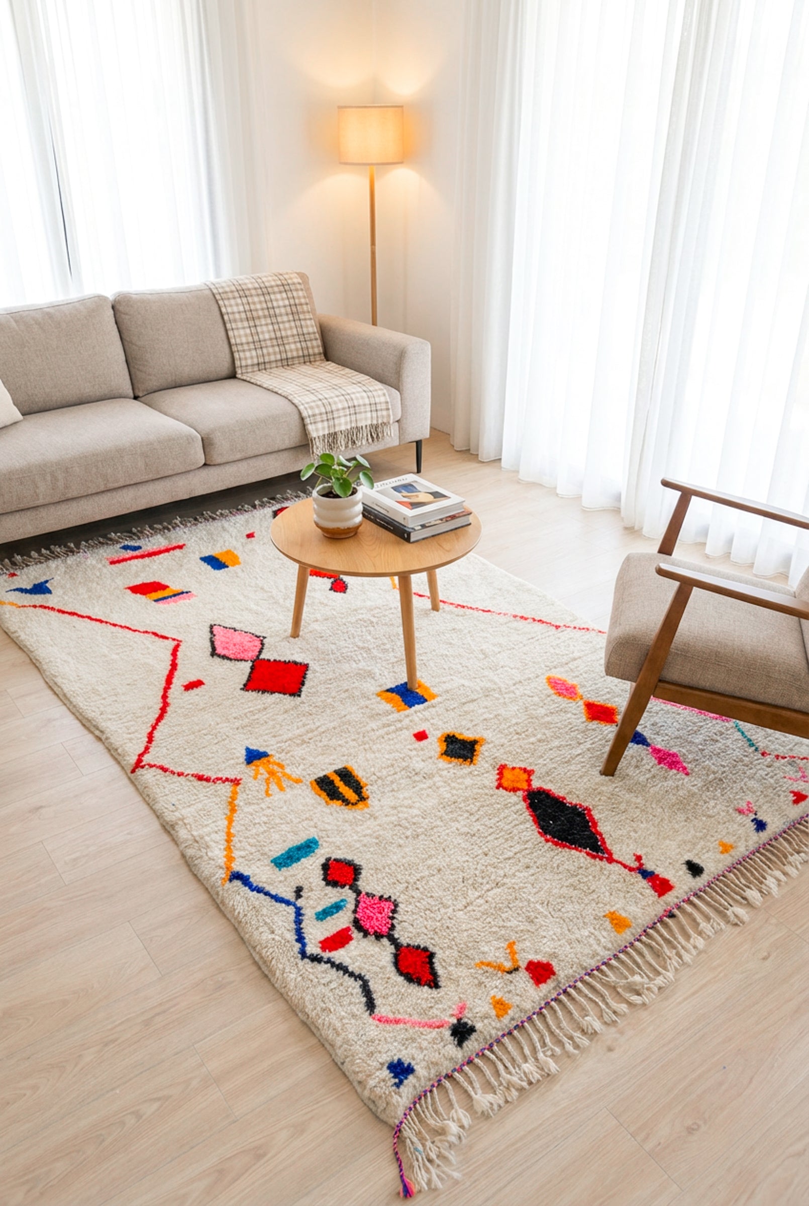 Colorful Berber rug 175 x 294 cm - n°1890