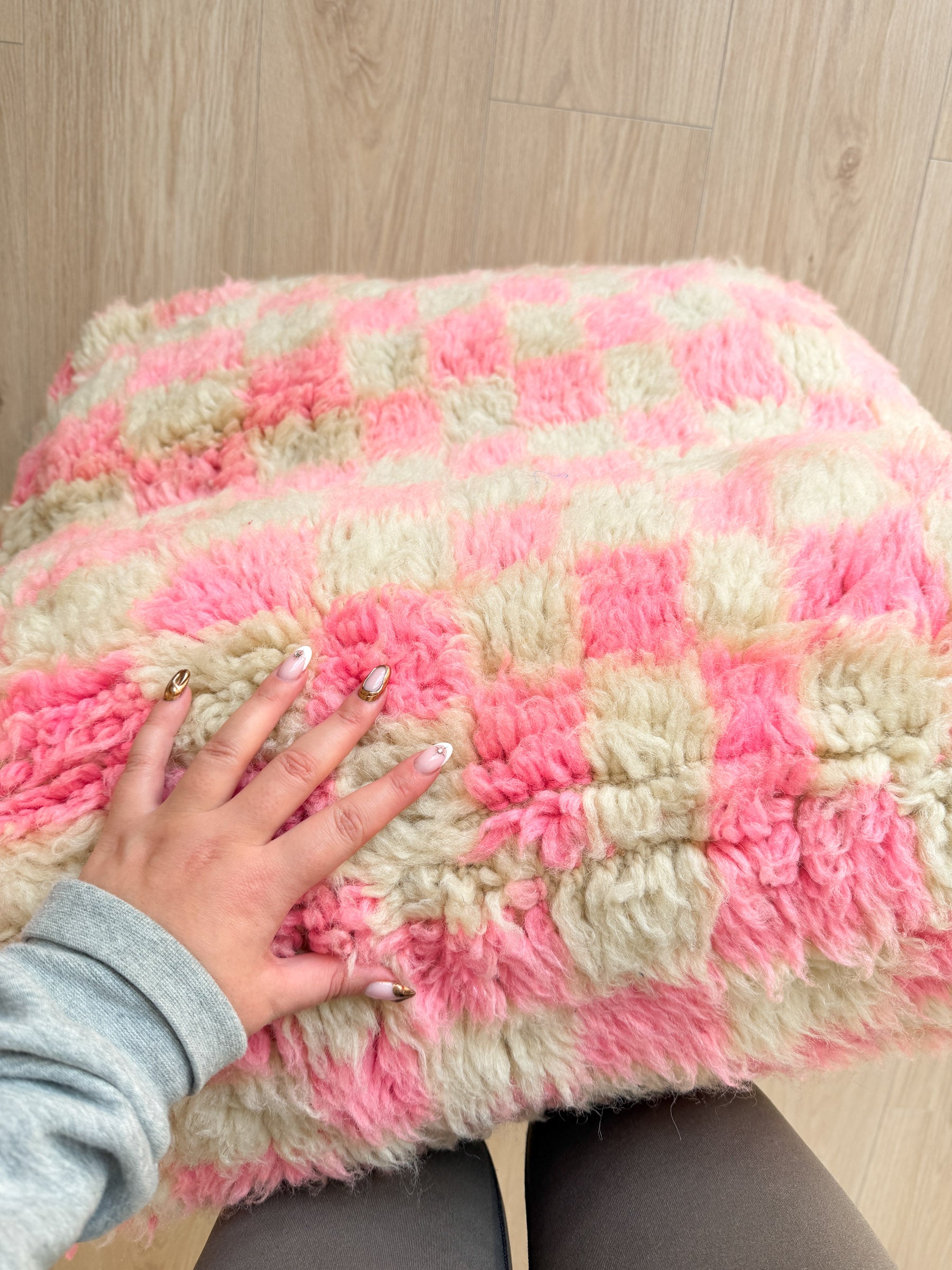 Pouf Marocain, pouf berbère coloré - 60 x 60 cm - n°67