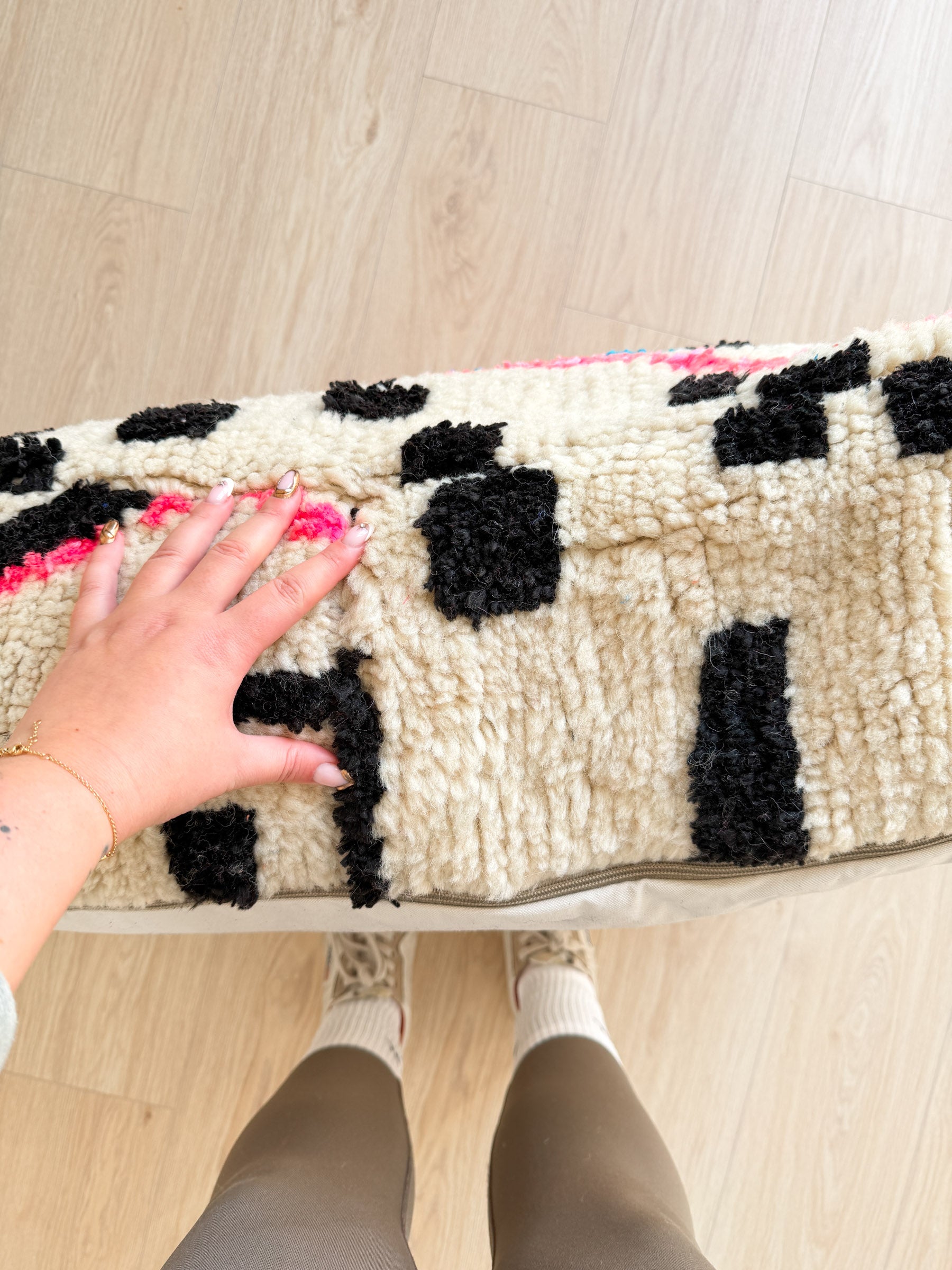 Pouf Marocain, pouf berbère coloré - 60 x 60 cm - n°72