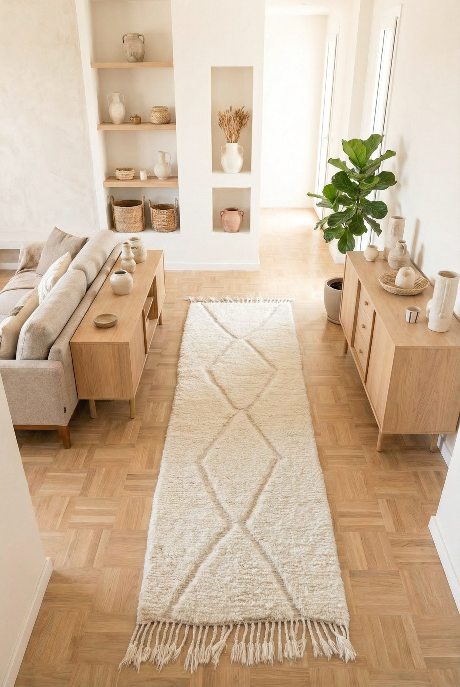 Beni Ouarain Läuferteppich 86 x 263 cm - Nr. 2265