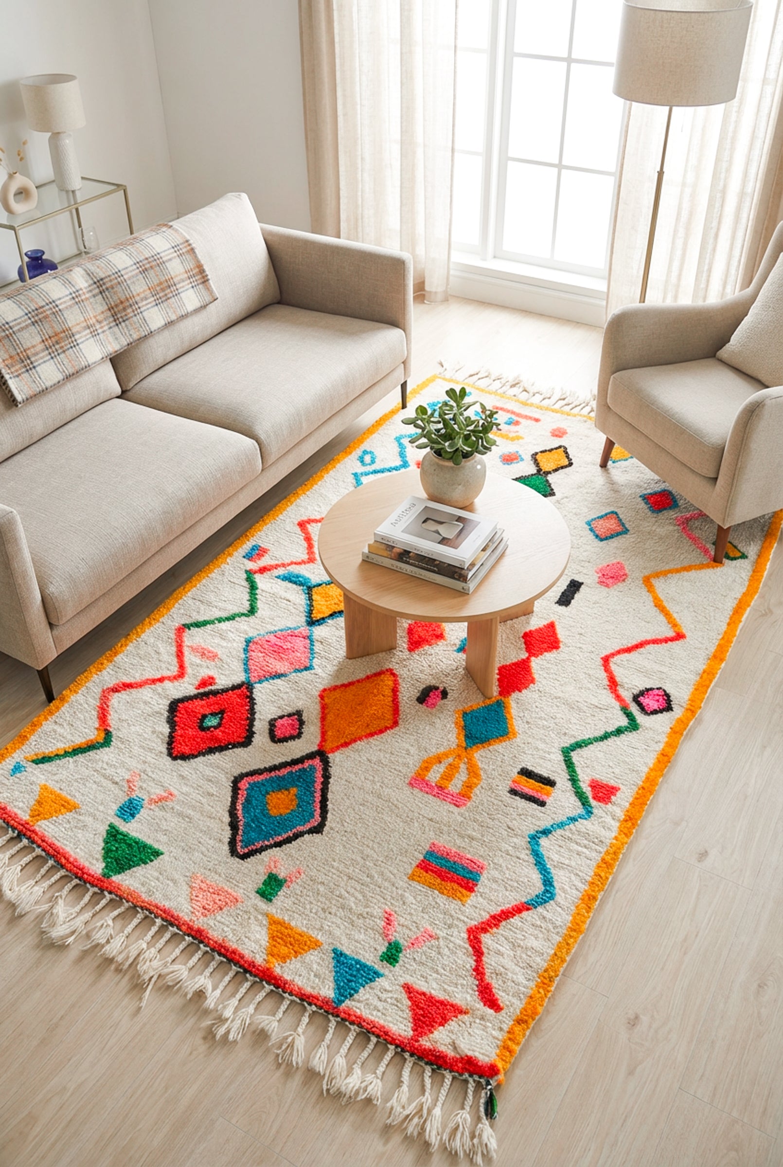 Bunter Berberteppich 153 x 274 cm - Nr. 2371