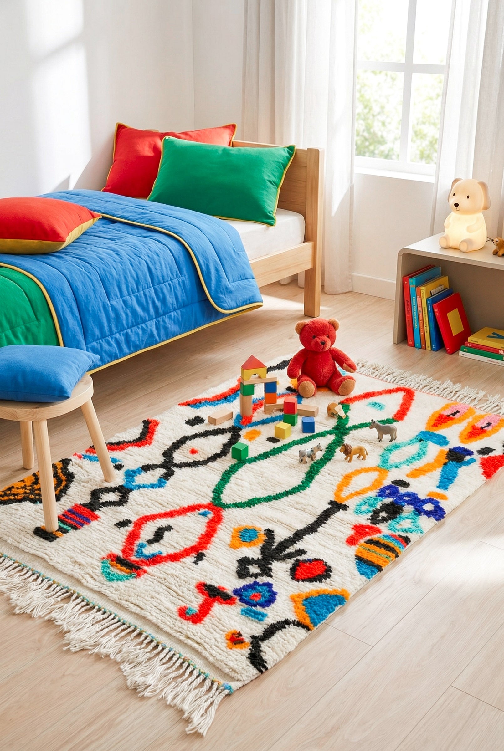 Colorful Berber rug 102 x 169 cm - No. 2406