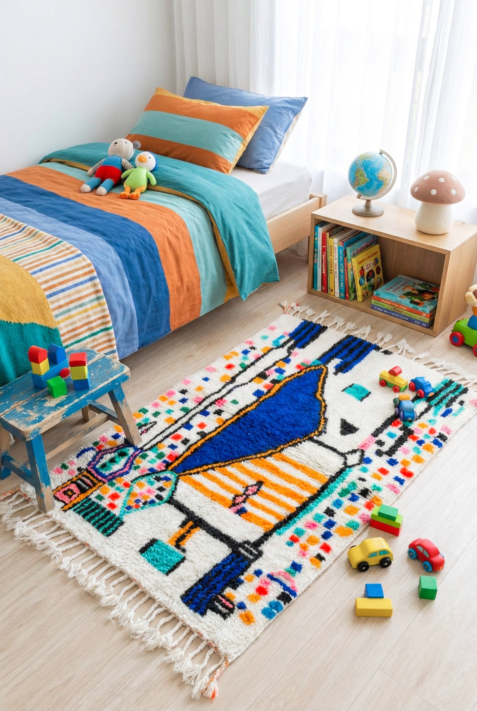 Colorful Berber rug 99 x 171 cm - No. 2403