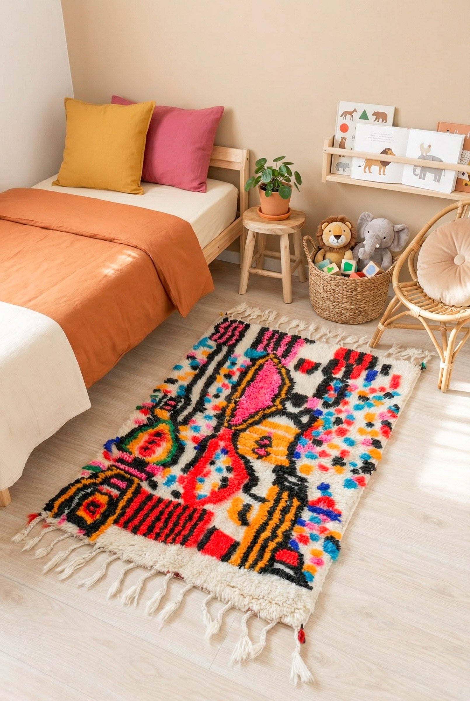 Colorful Berber rug 83 x 144 cm - n°2325