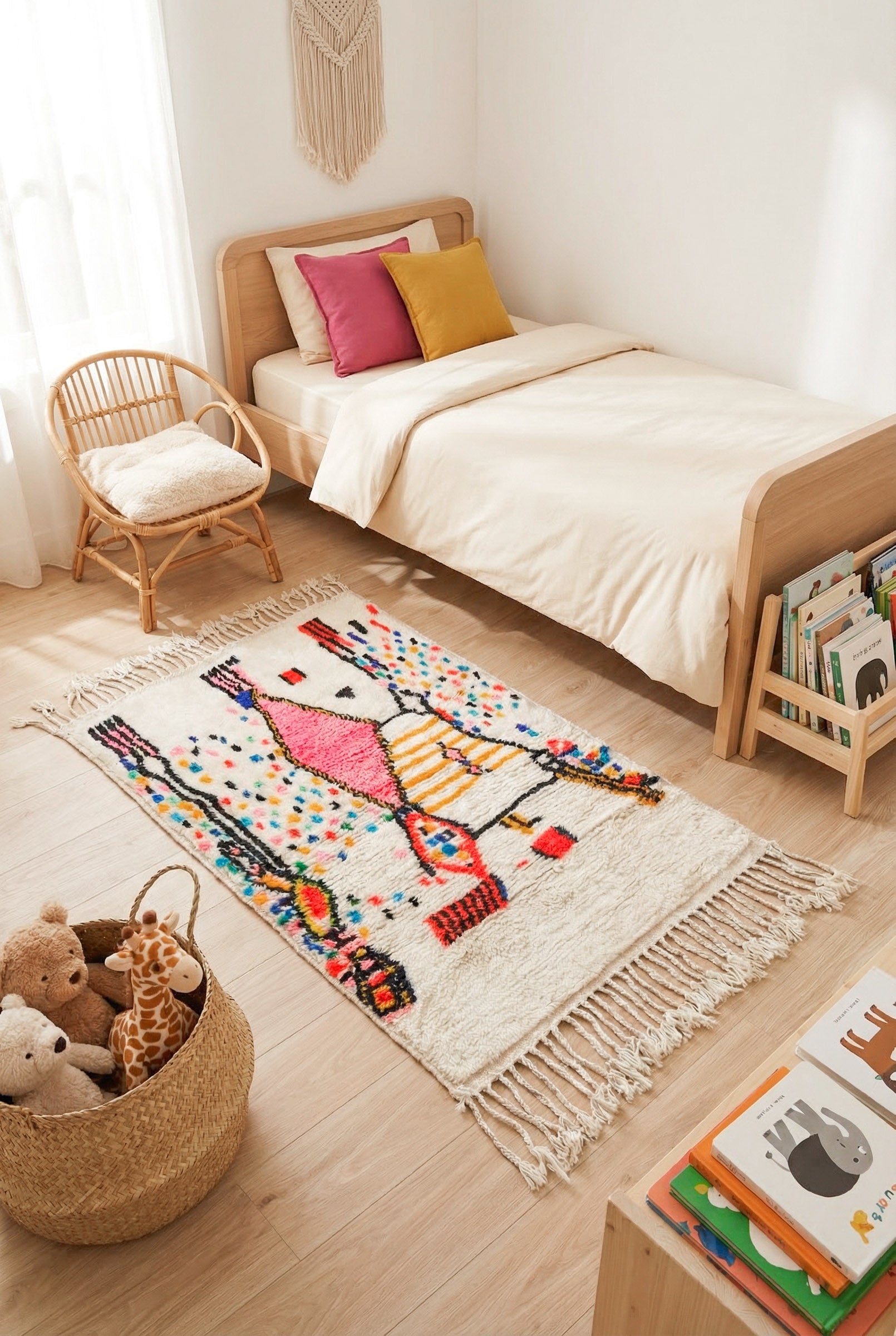 Colorful Berber rug 99 x 180 cm - No. 2437