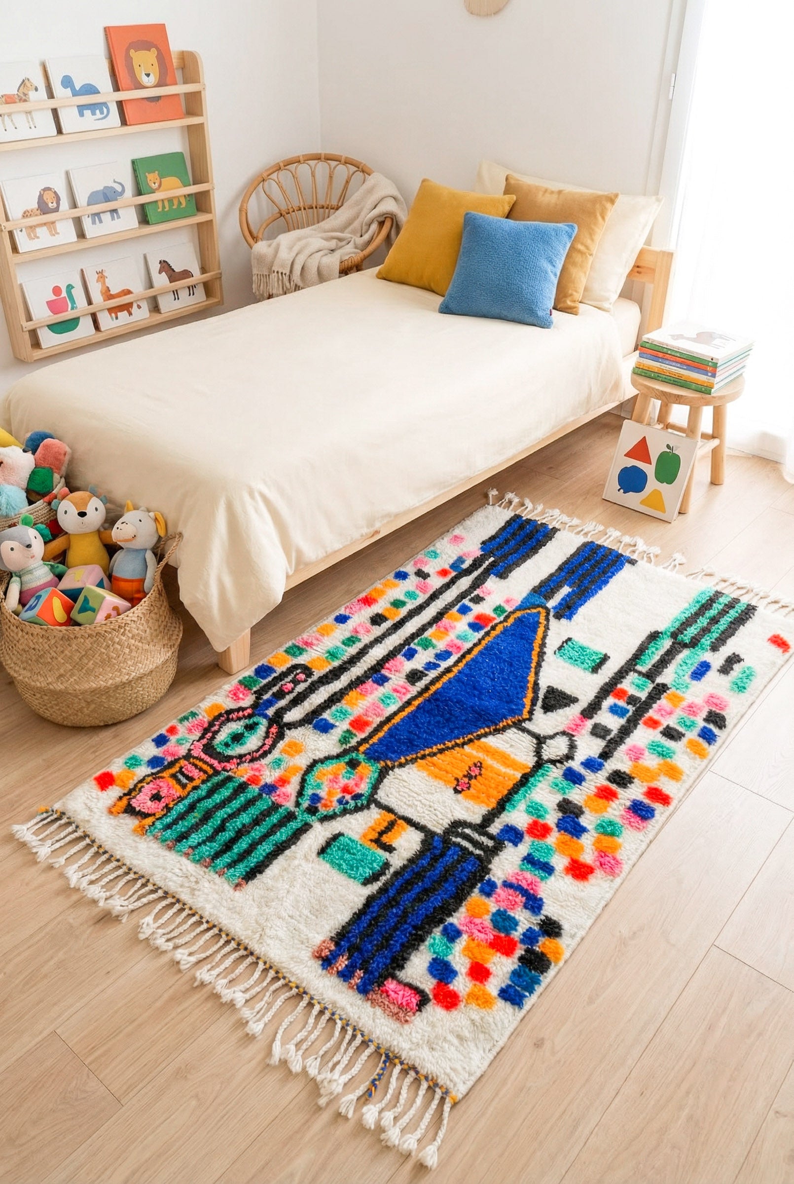 Colorful Berber rug 103 x 163 cm - No. 2441