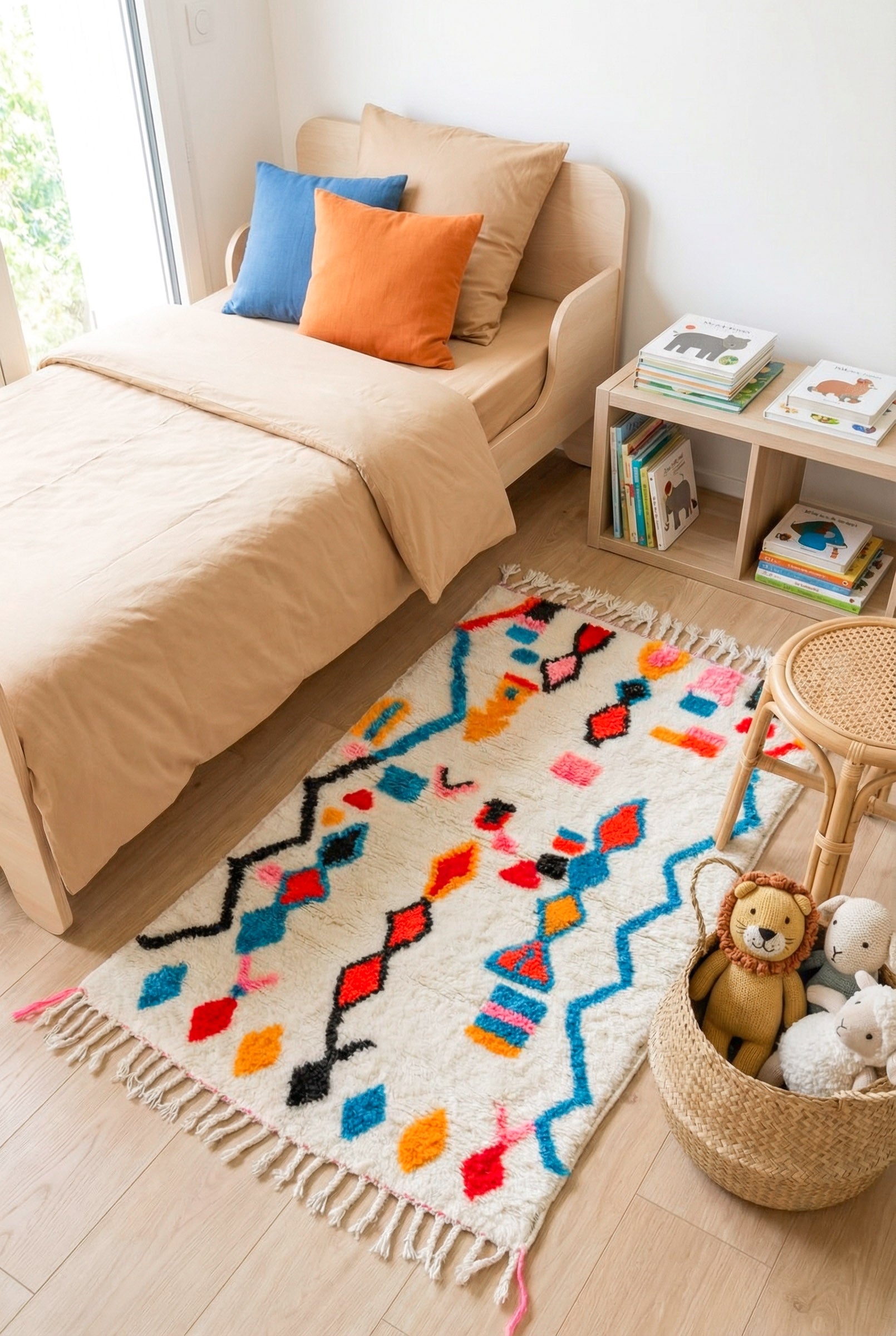 Colorful Berber rug 95 x 168 cm - No. 2402