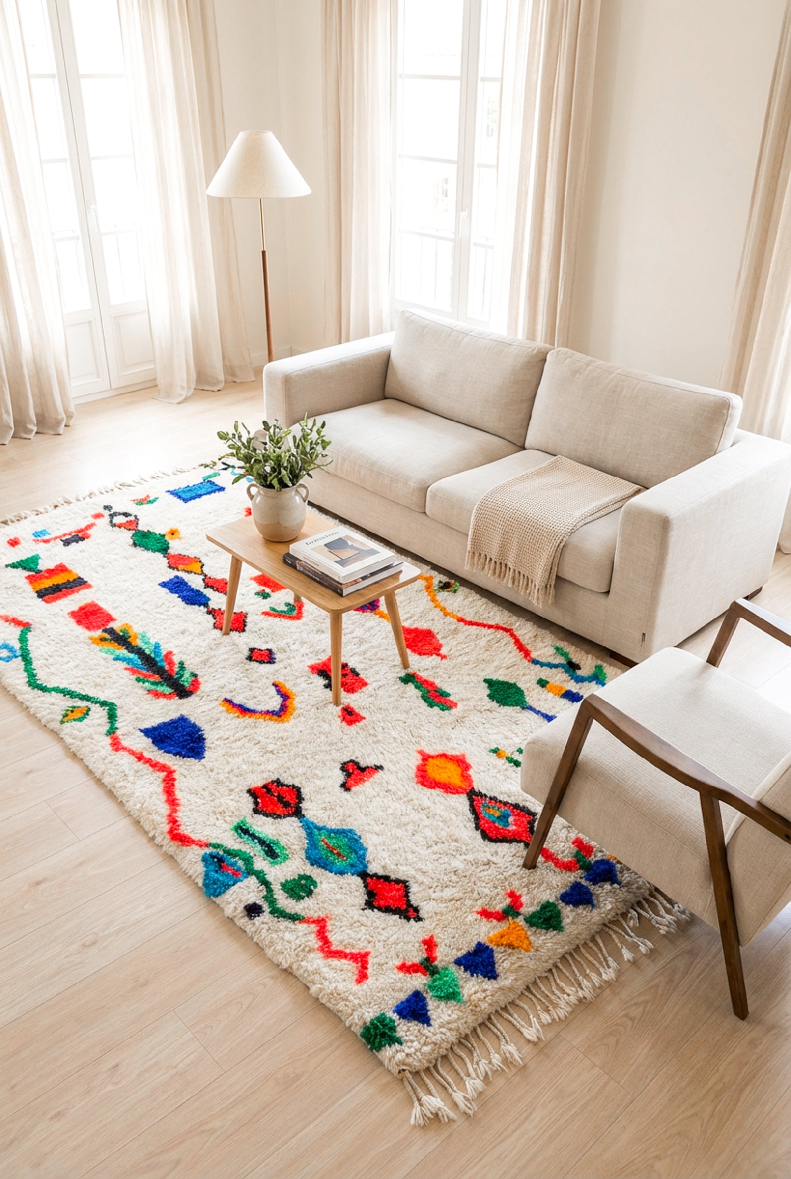 Colorful Berber rug 149 x 290 cm - no. 2026