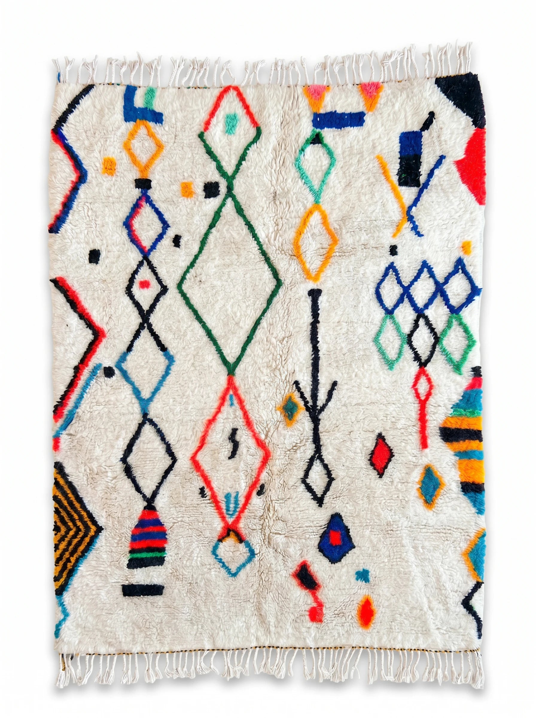 Tapis berbère coloré 147 x 214 cm, fait main en laine | Tamazi